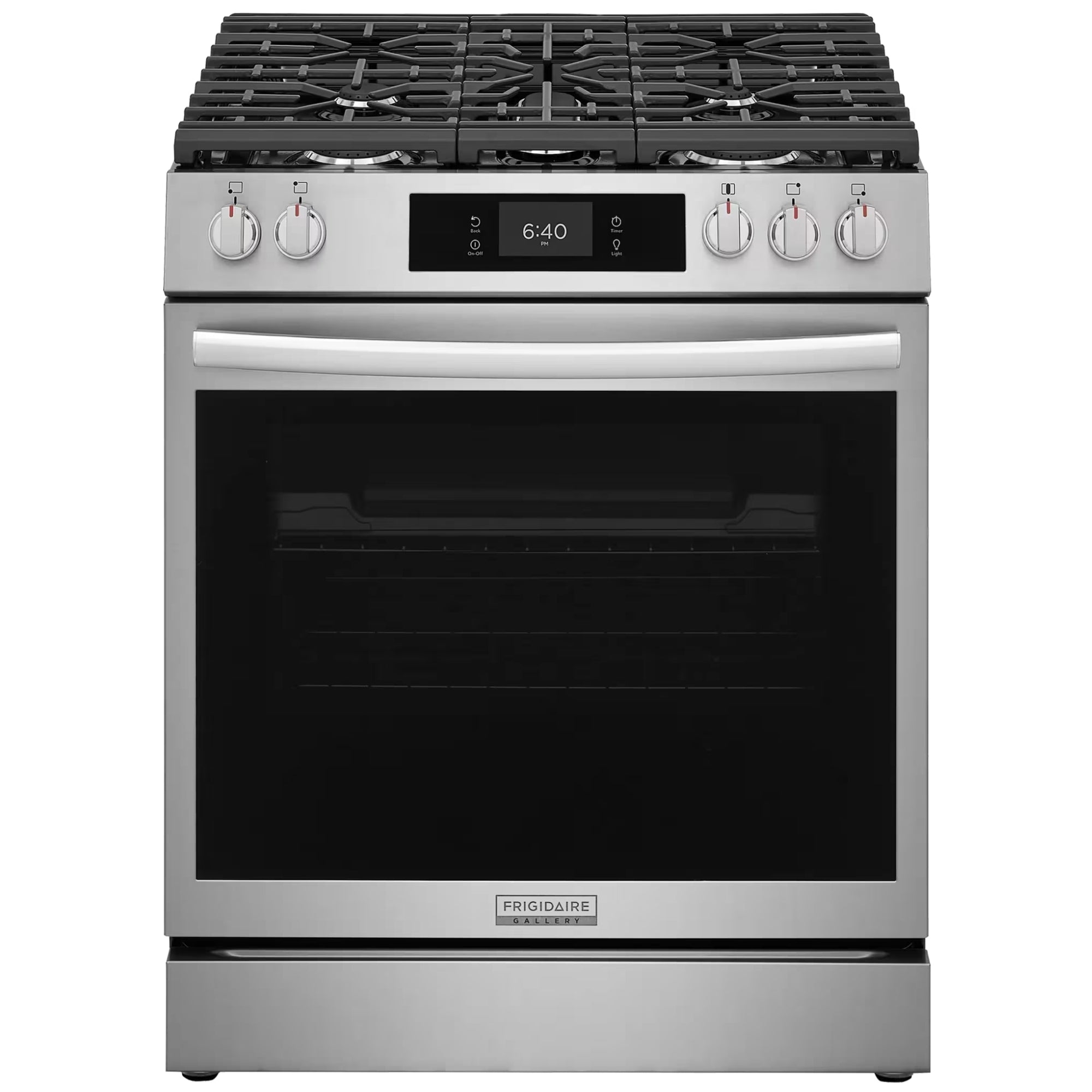 Frigidaire Gallery GCFG3070BF 30-Inch Front-Control Gas Range with Stone-Baked Pizza Stainless Steel
