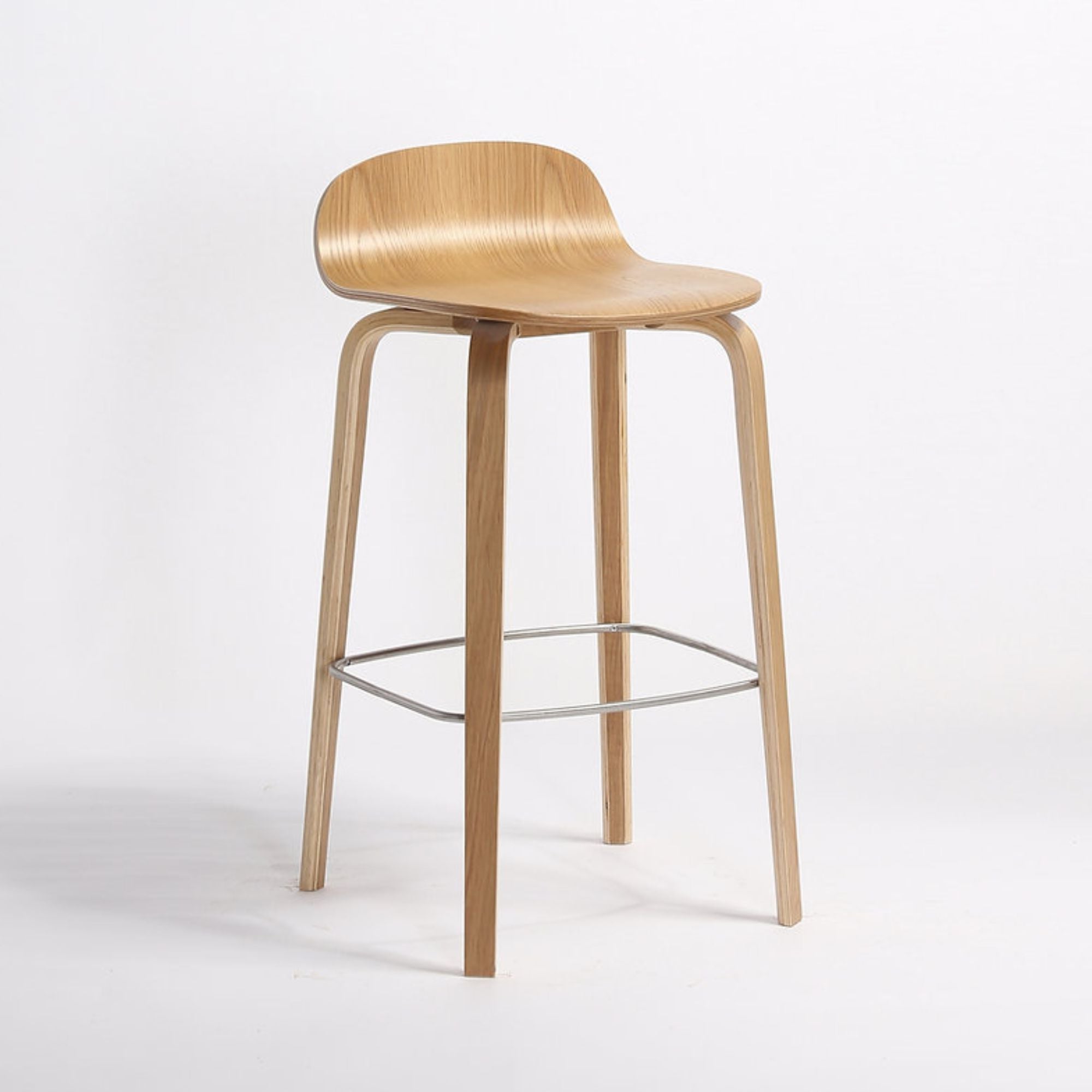 Natural wooden Glen Modern counter stool by Elite Living with a sleek design and sturdy wooden legs for bar seating.