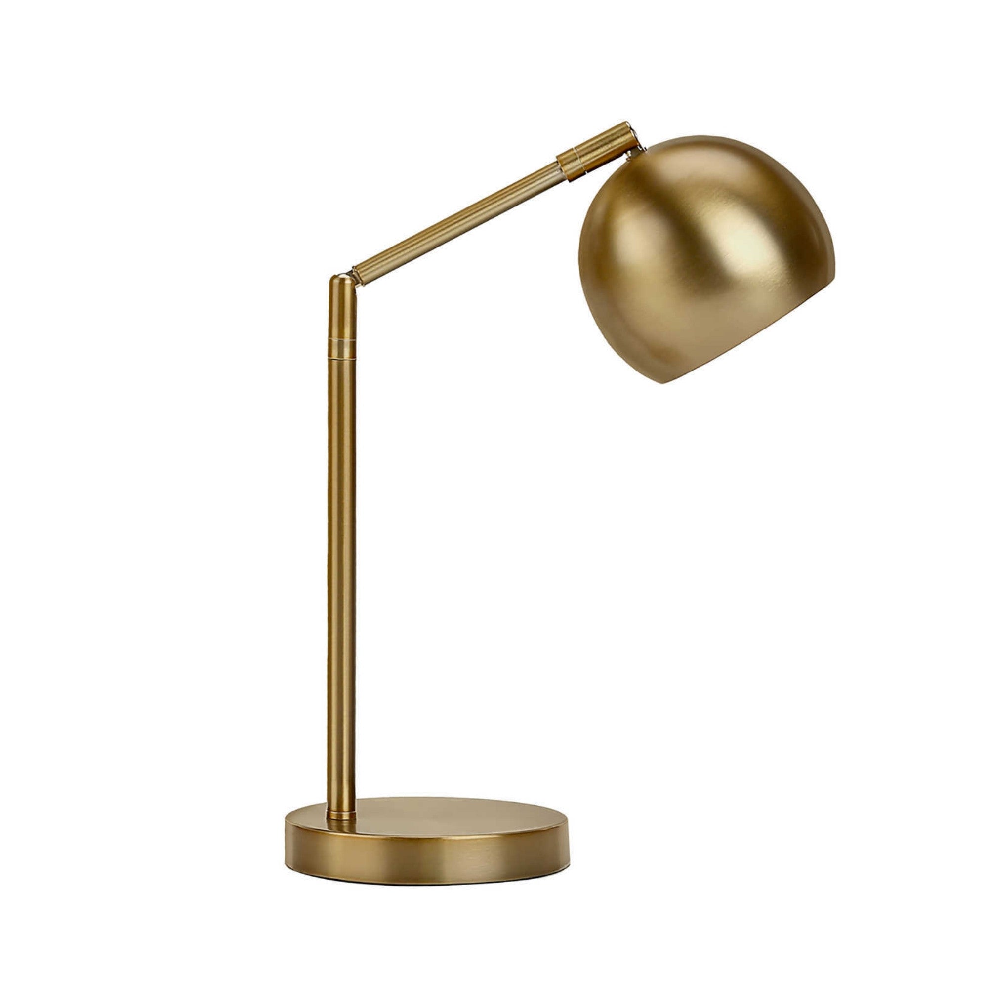 Gold metal table lamp with a gold shade, 19-inch height, stylish monarch specialties lighting for living or bedroom decor