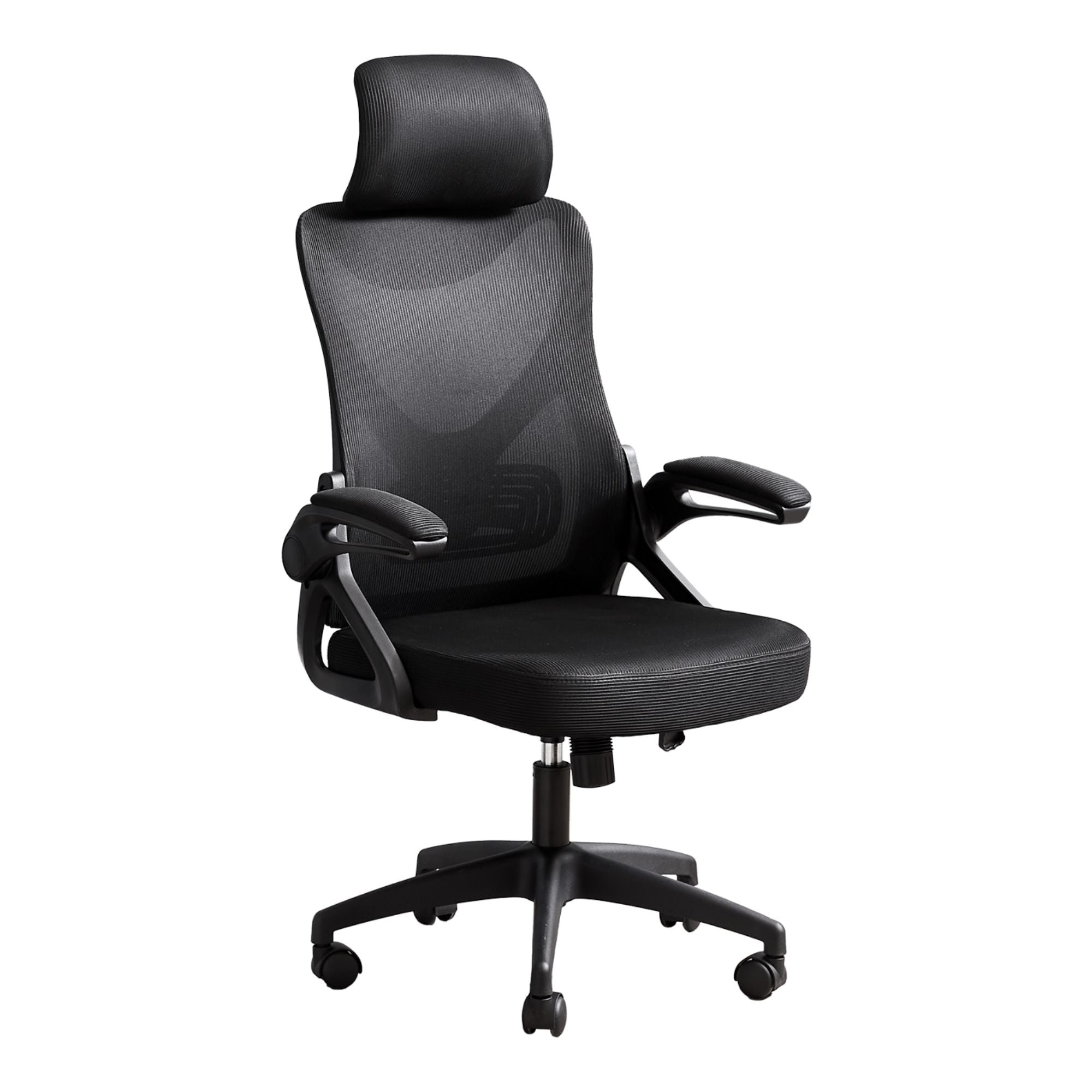 Black mesh office chair by Monarch Specialties with ergonomic design and adjustable features for comfortable seating.