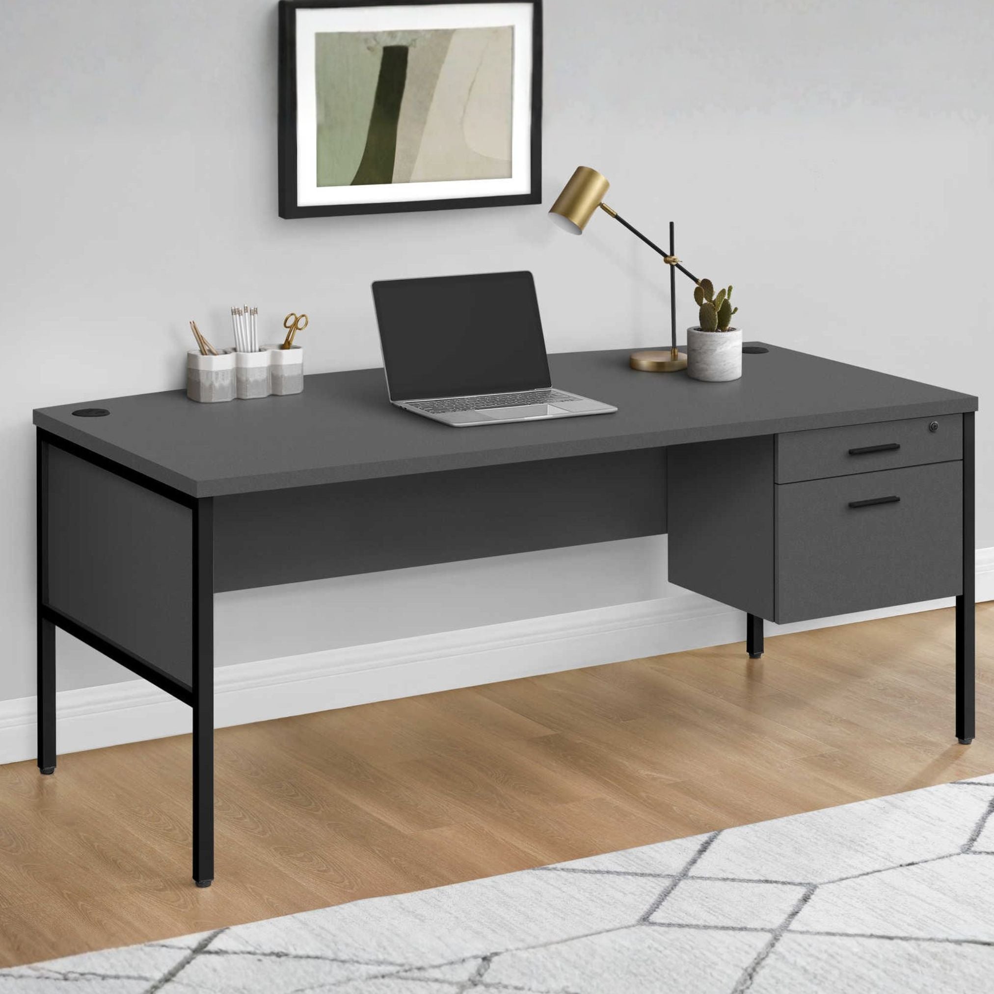 Monarch Specialties Workspire computer desk featuring a sleek design and ample workspace in a modern office setting.