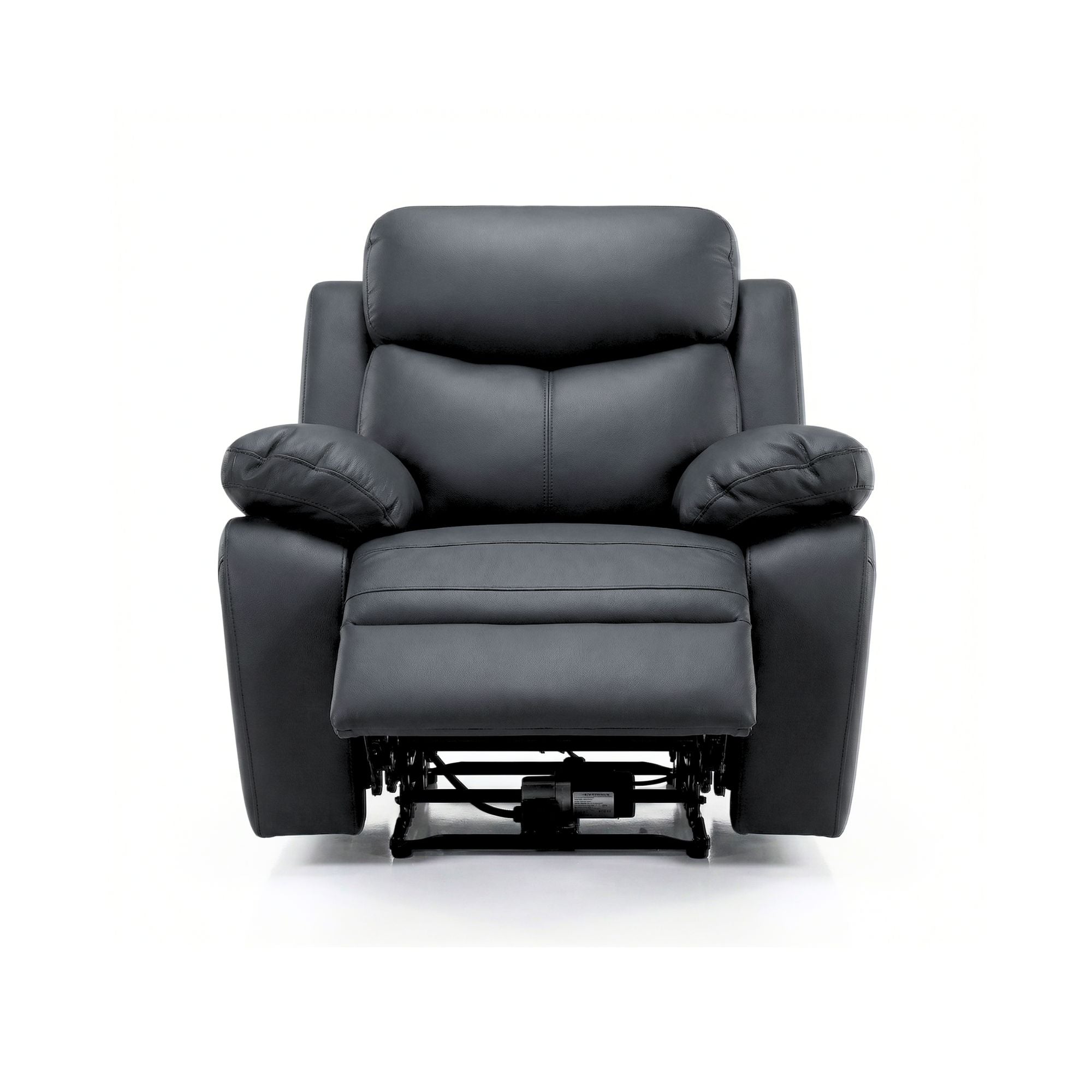 Monarch Luxe Leather Power Recliner Chair in Black | CastleUp Experience Centre