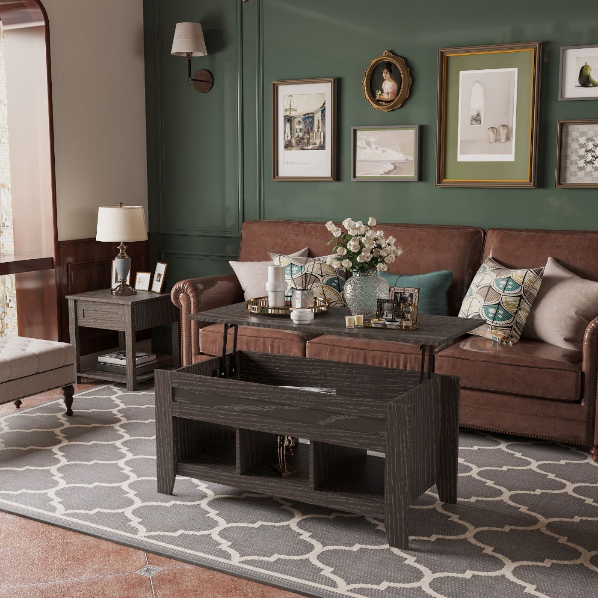 Irmias 2-Piece Lift-Top Coffee Table & End Table Set