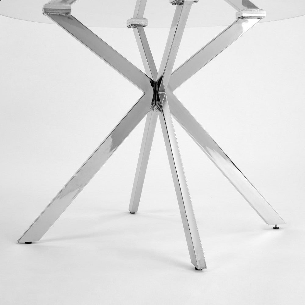 Ivanna Silver Dining Table.