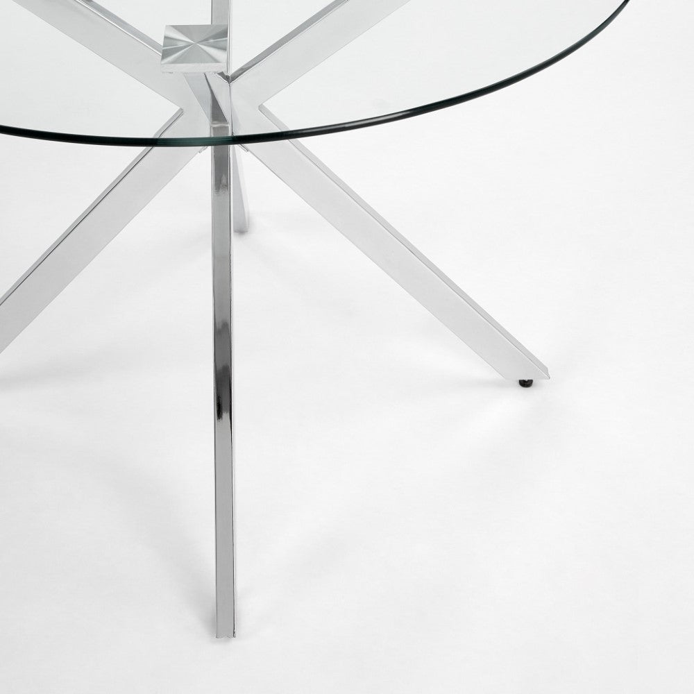 Ivanna Silver Dining Table.