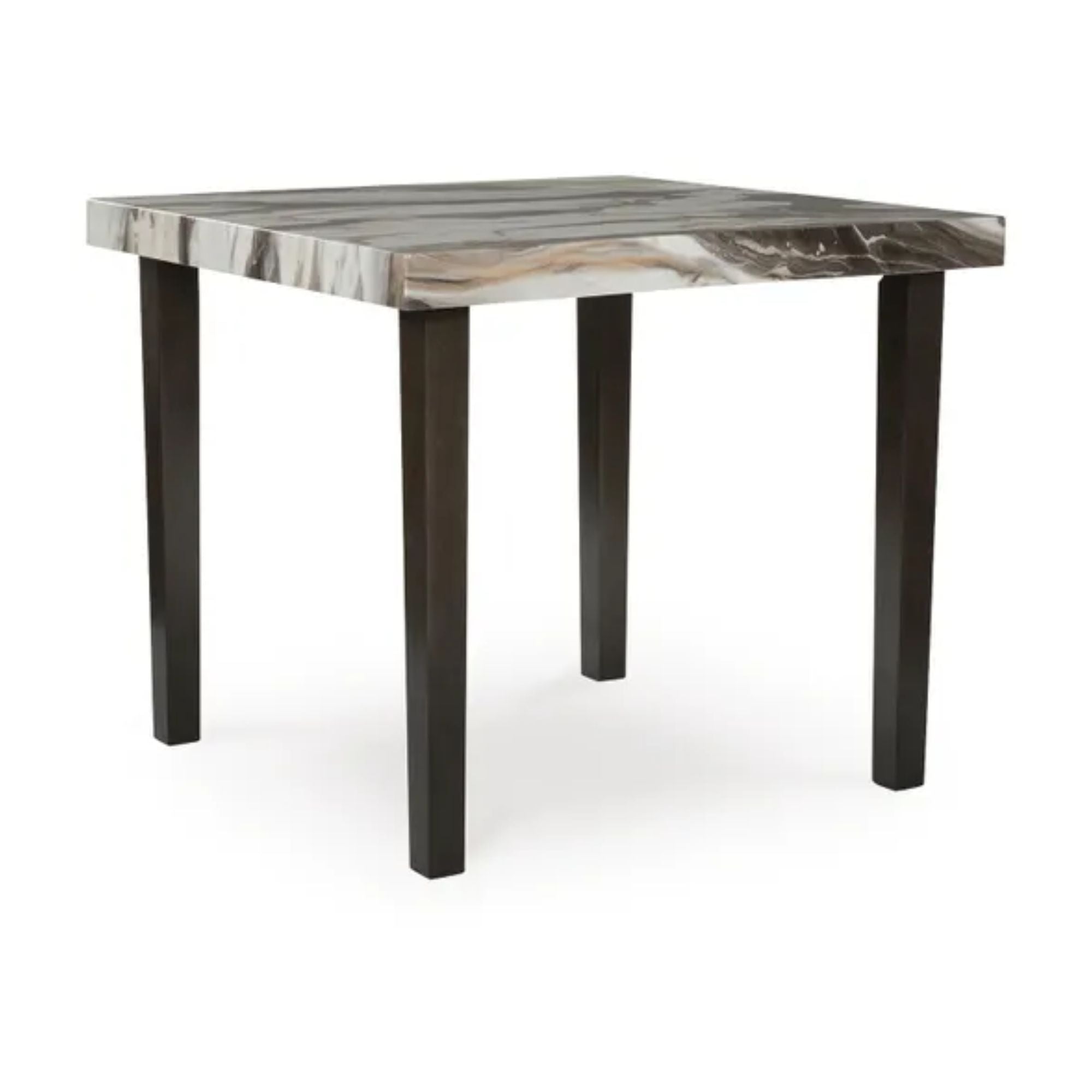 Jeshina square DRM counter height dining table by Signature Ashley with a sleek wood finish and sturdy legs.