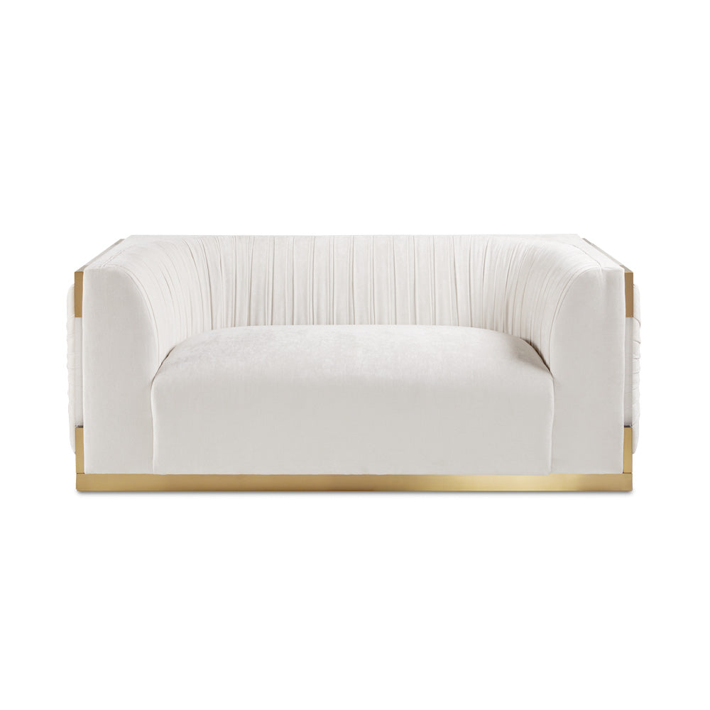 Julius Gold Loveseat.