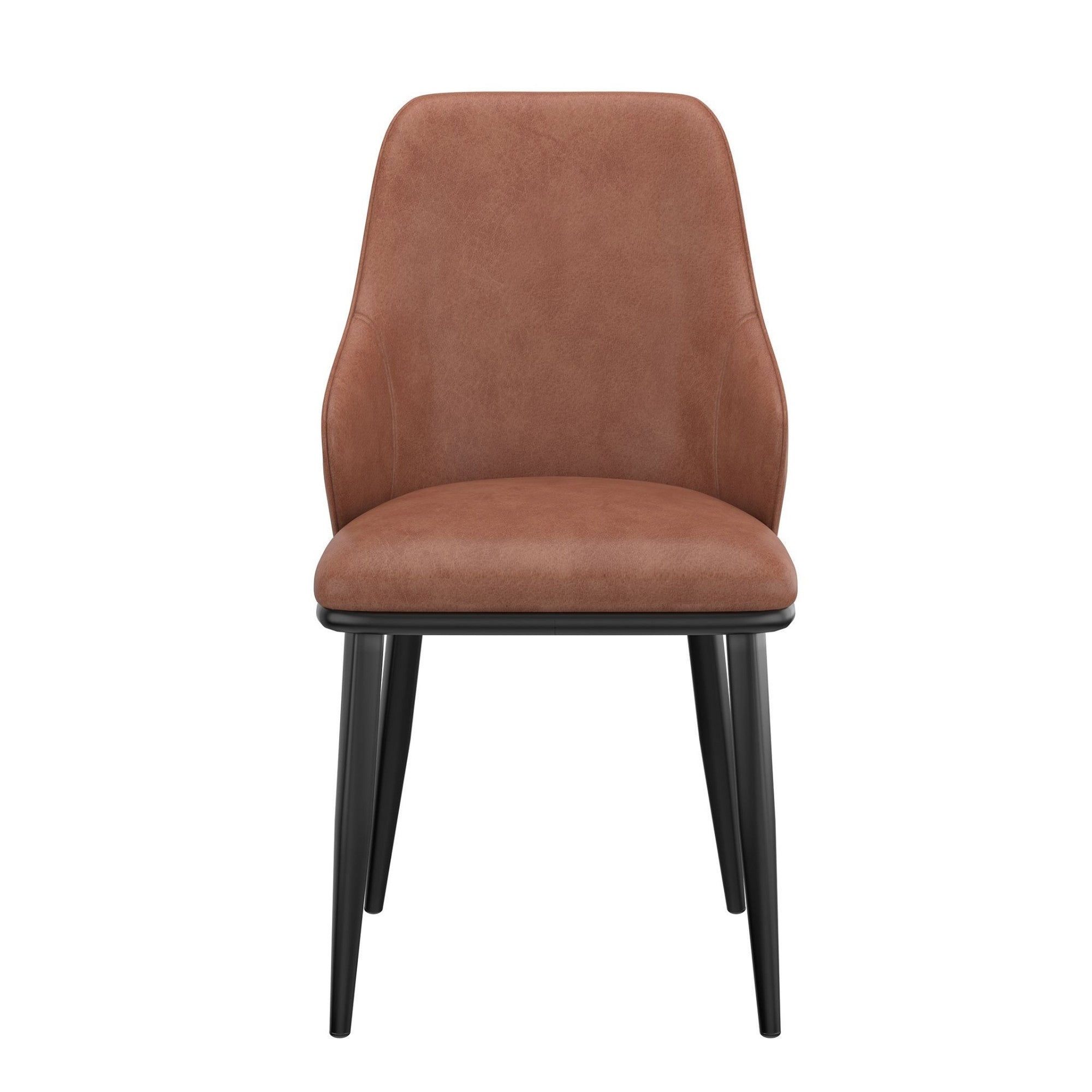 Chaise de salle à manger Caspian moderne du milieu du siècle, couleur sable (lot de 2)