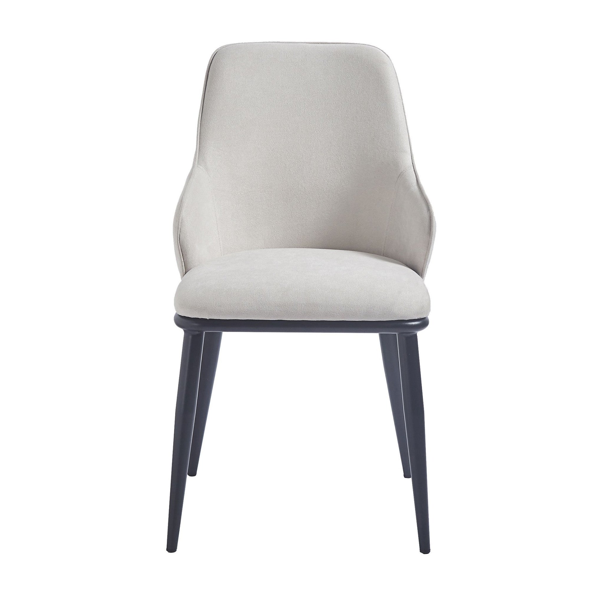 Chaise de salle à manger Caspian moderne du milieu du siècle, couleur sable (lot de 2)