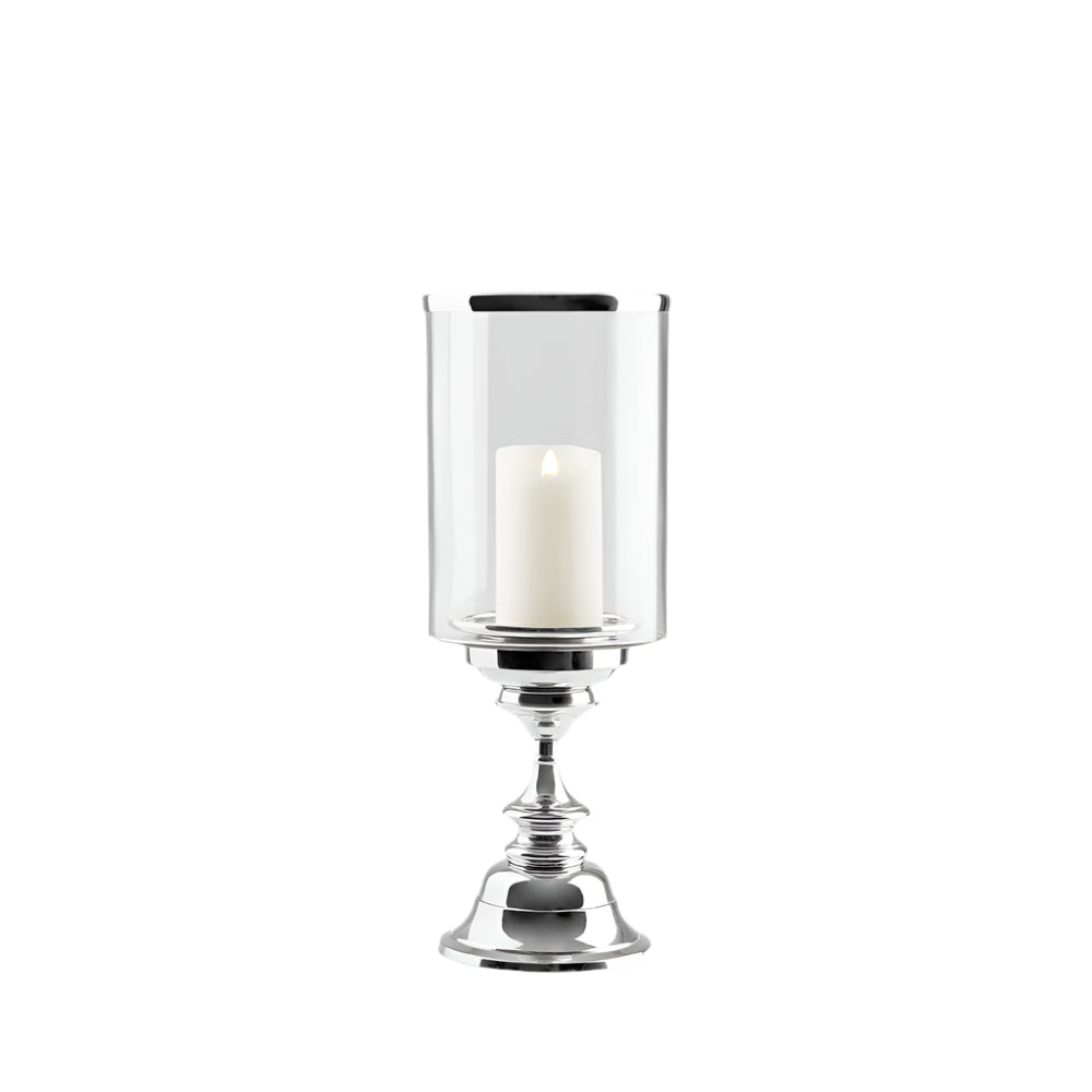 Petra Silver Candle Holders - Set of 2.