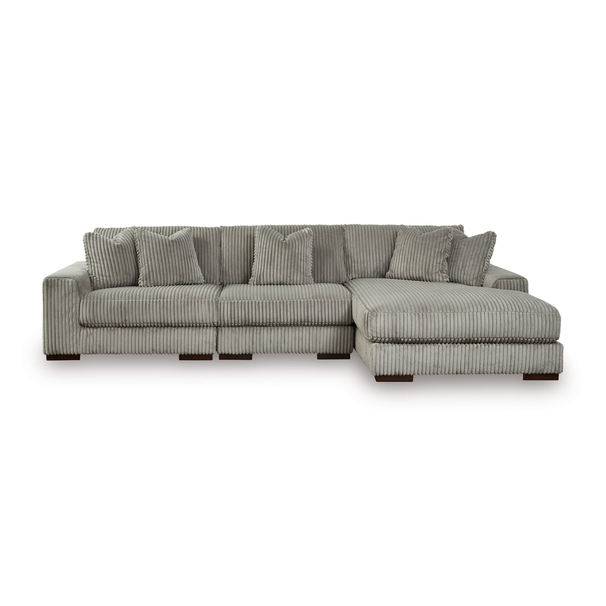 Lindyn 3-Piece Sectional with Chaise in Grey