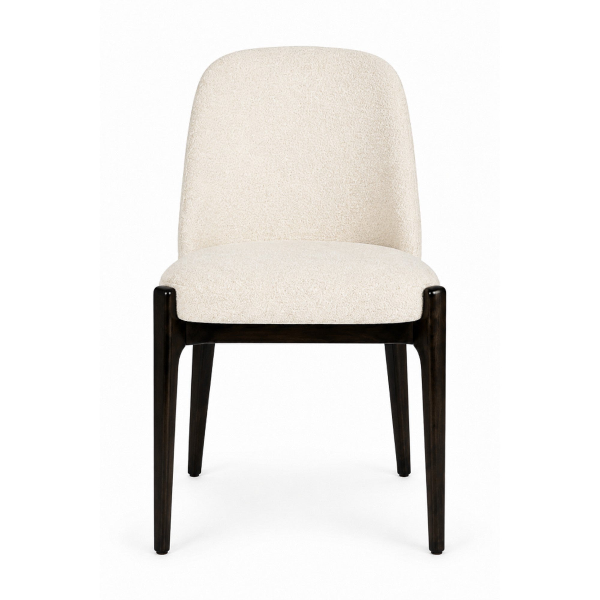Chaise de salle à manger Caspian moderne du milieu du siècle, couleur sable (lot de 2)