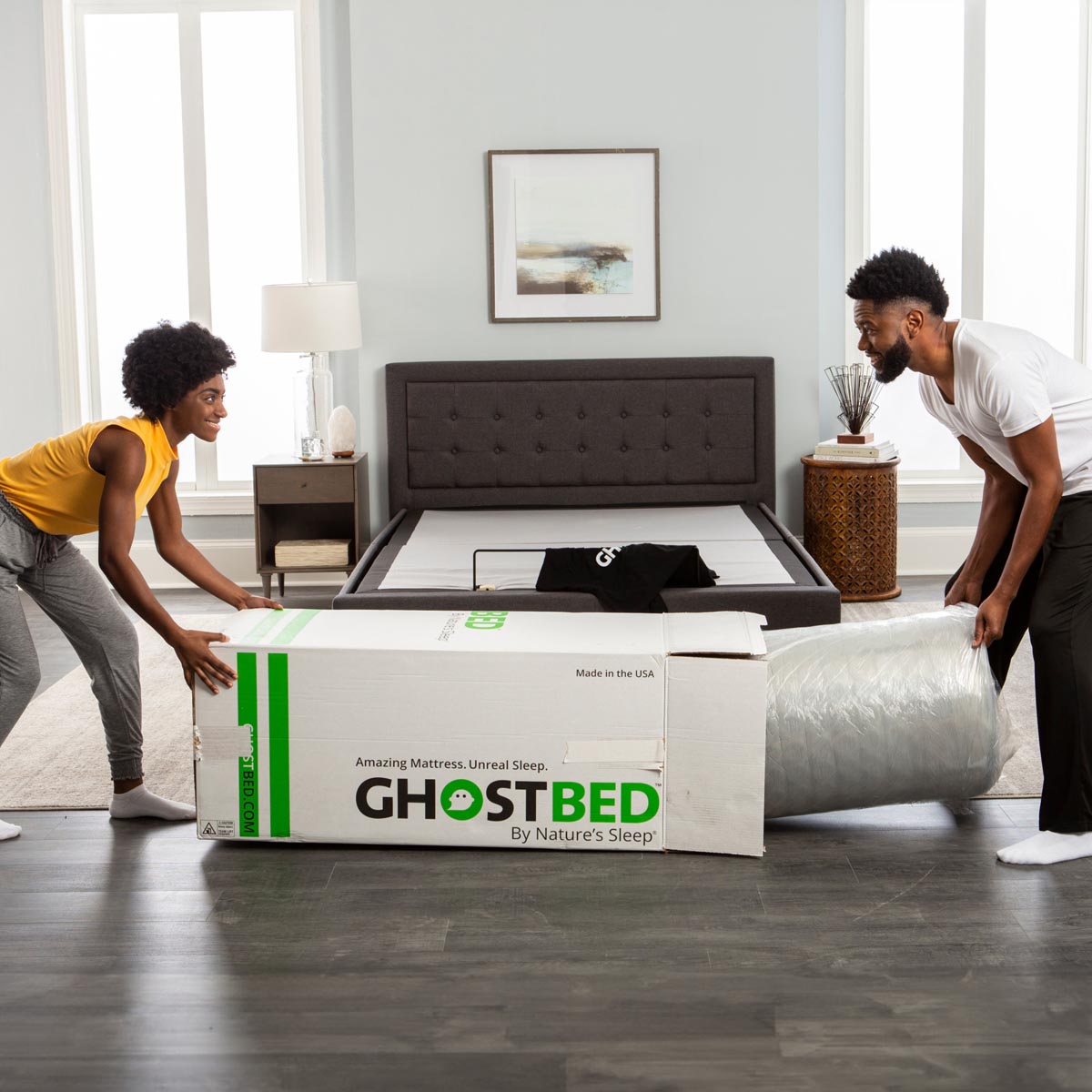 GhostBed 12" Aurora Foam Medium Firm Mattress.