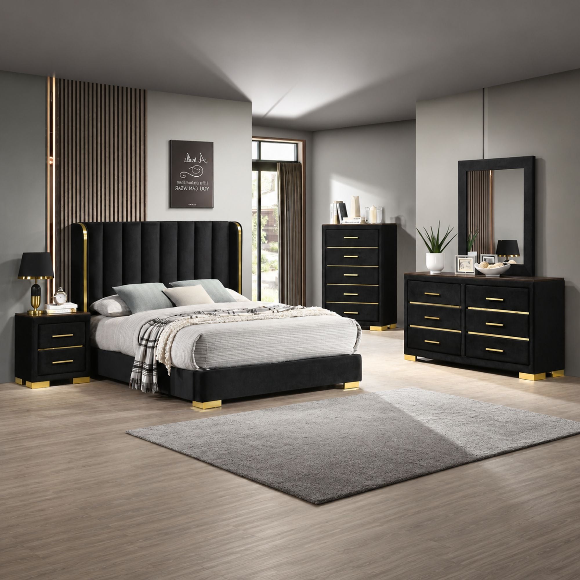 Madison Bedroom Set in Black