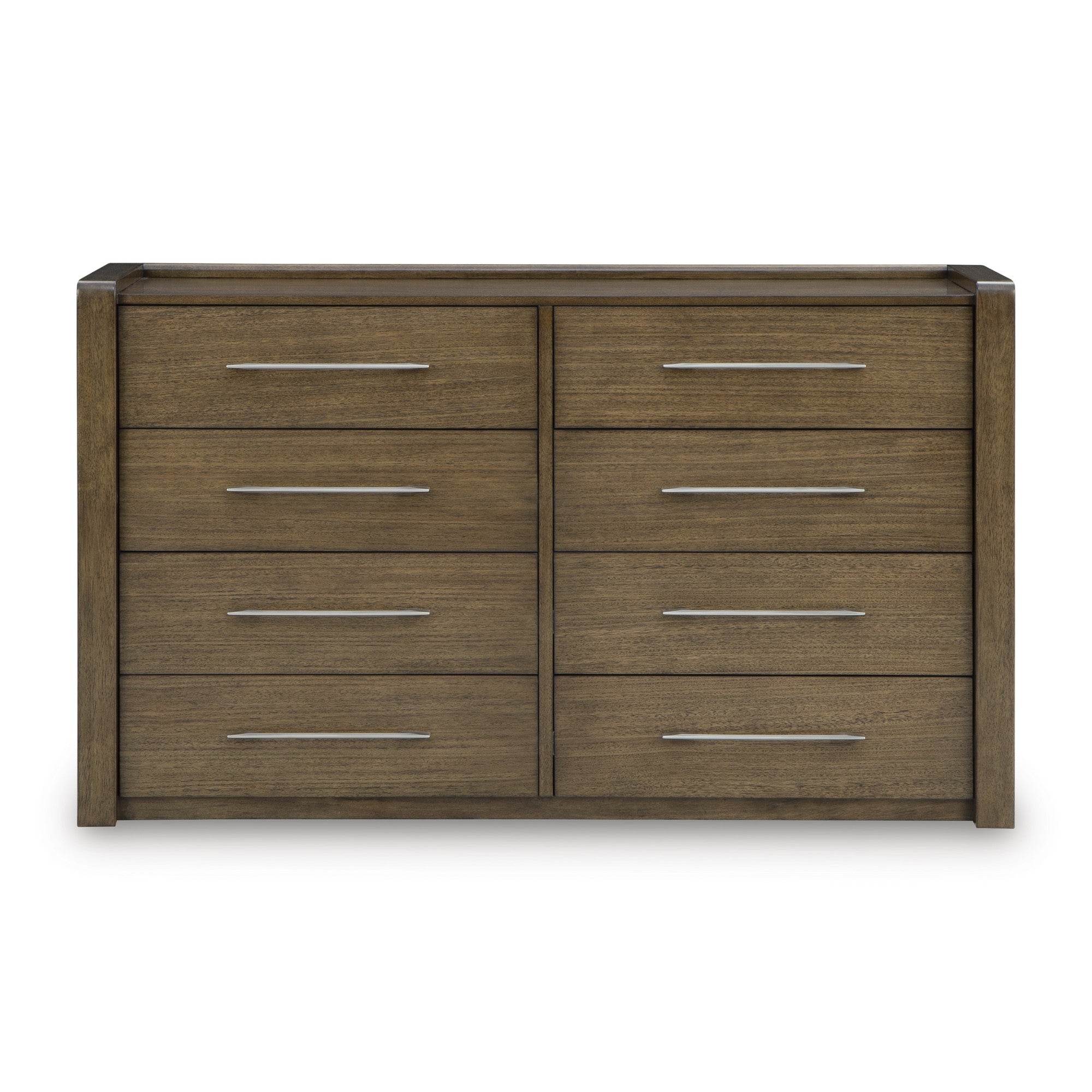 Signature Ashley Marxmore upholstered storage bed with a padded headboard and built-in storage drawers in a modern bedroom setting.