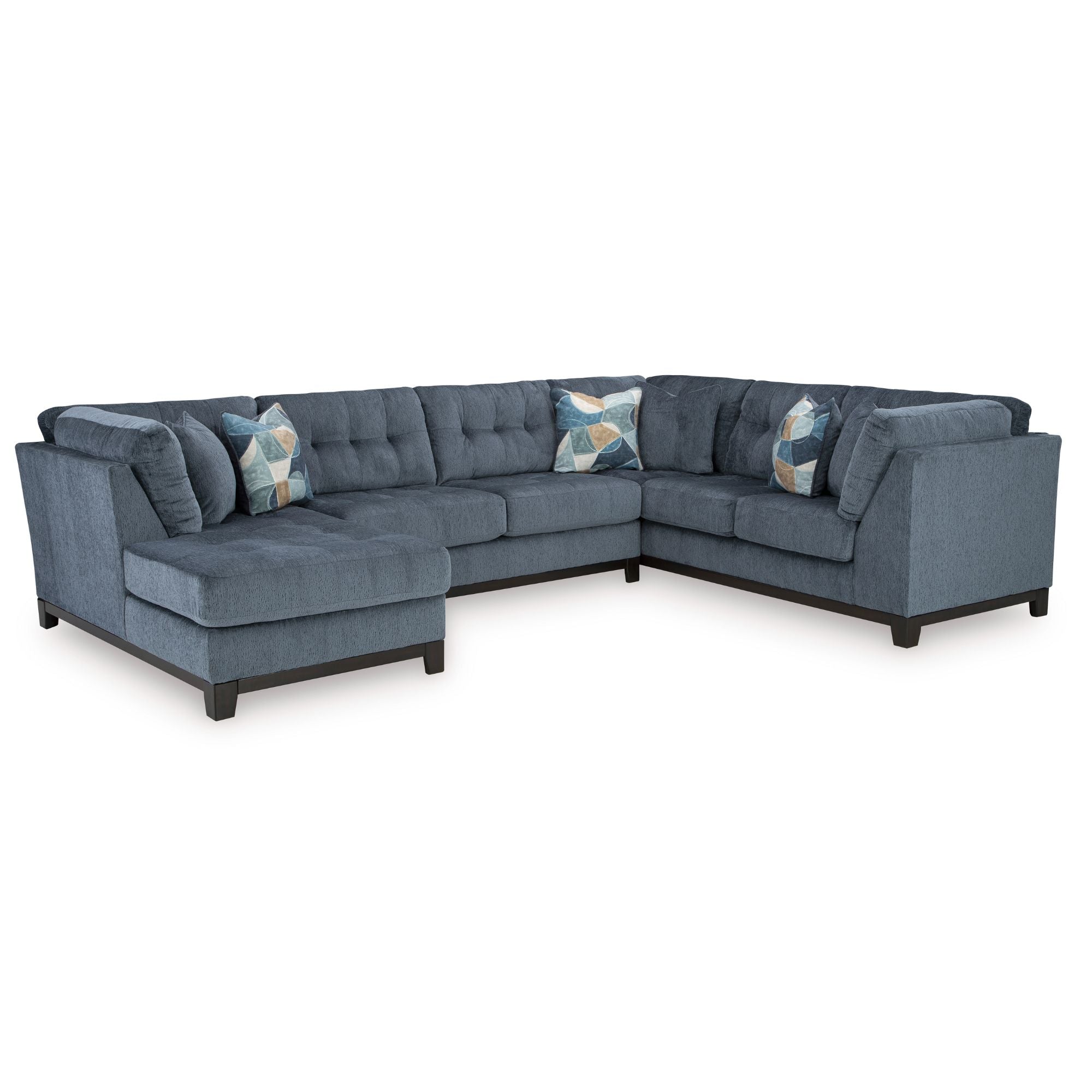 Maxon Place 3-Piece Sectional with Chaise Navy