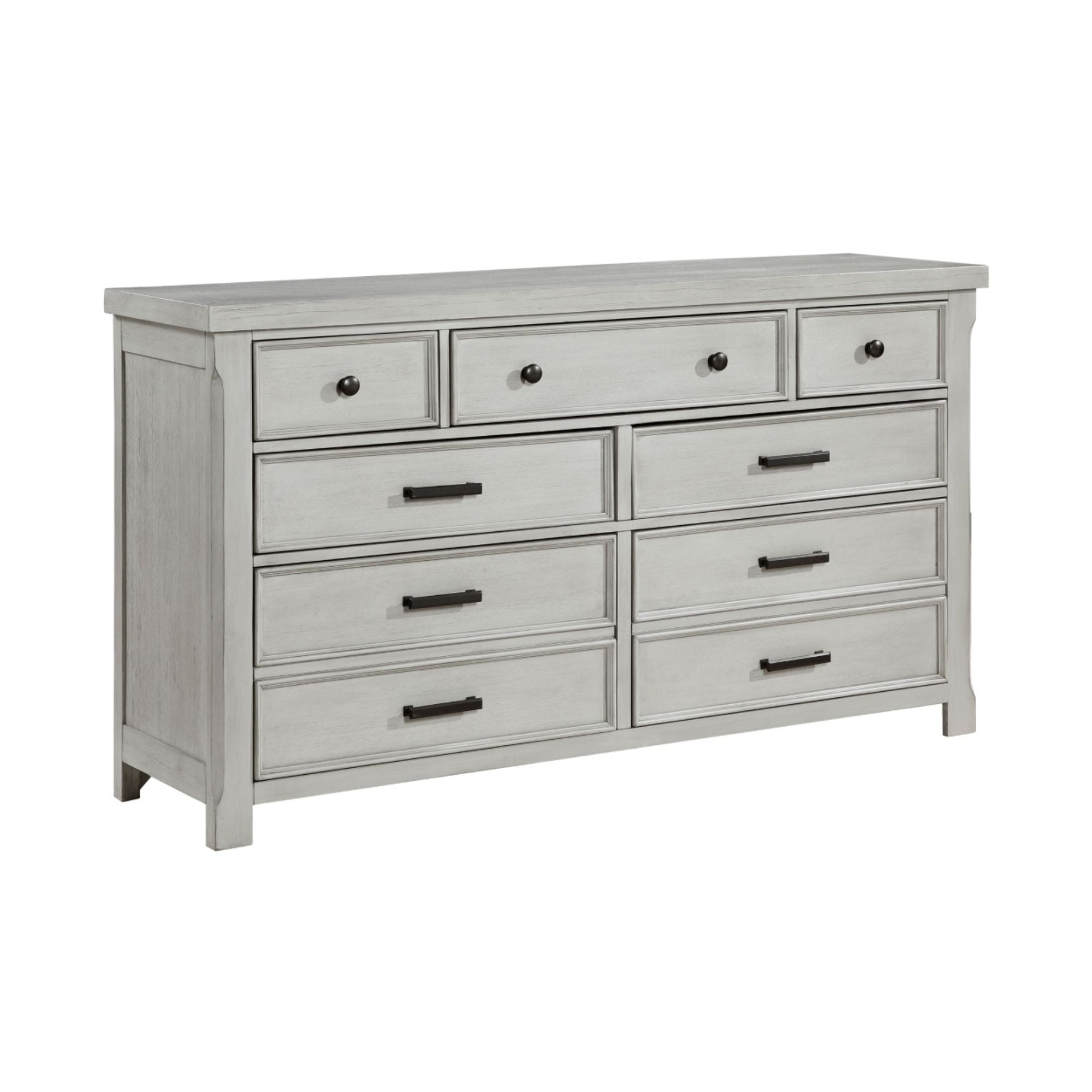 Willowbrook dresser from MAZ bedroom set showing a modern wooden dresser with multiple drawers and sleek design.