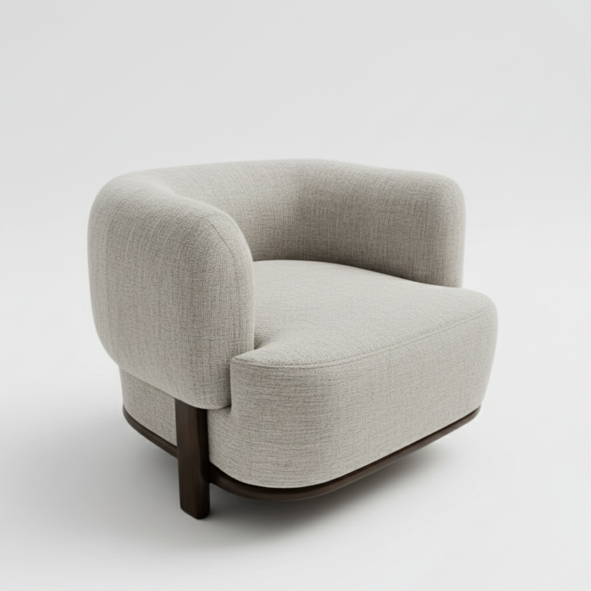 Monaco Accent Chair: Light Grey