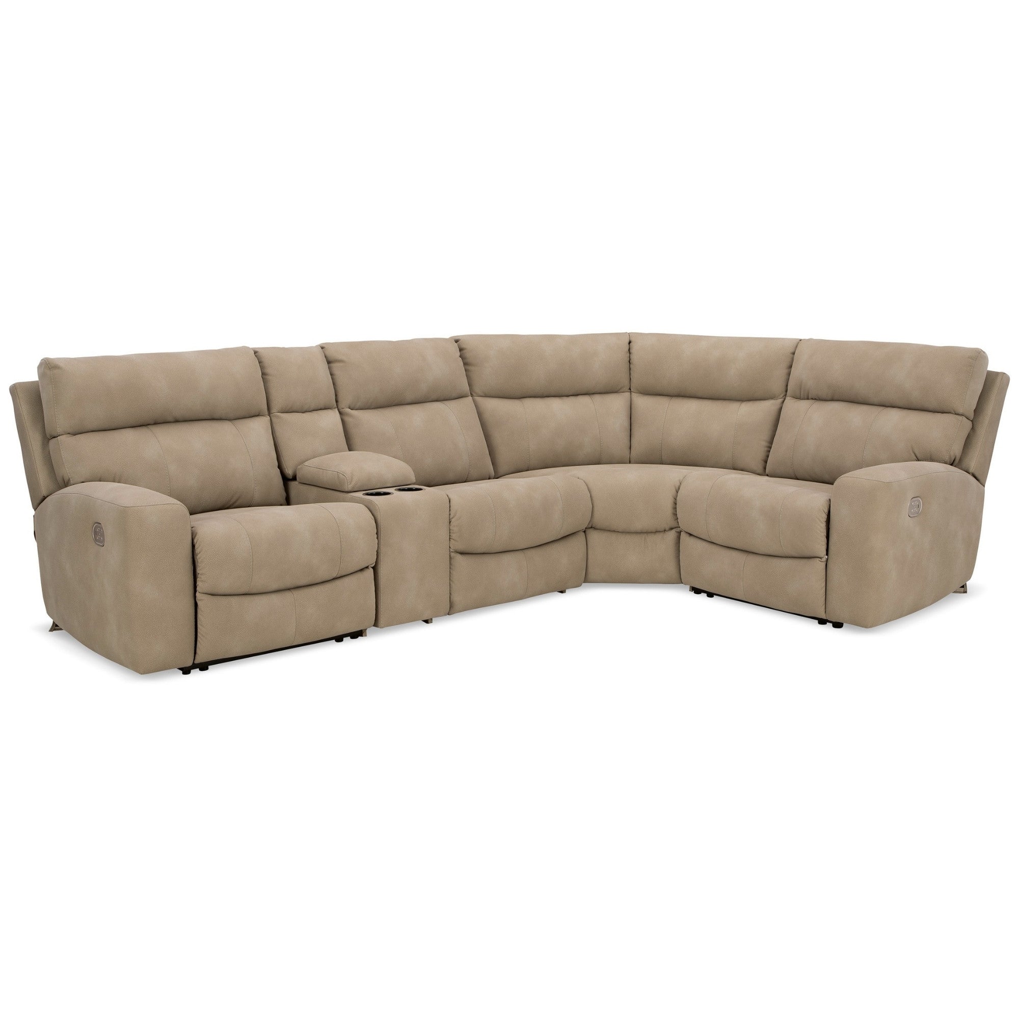Next-Gen Durapella 5-Piece Power Reclining Sectional with Console Sand