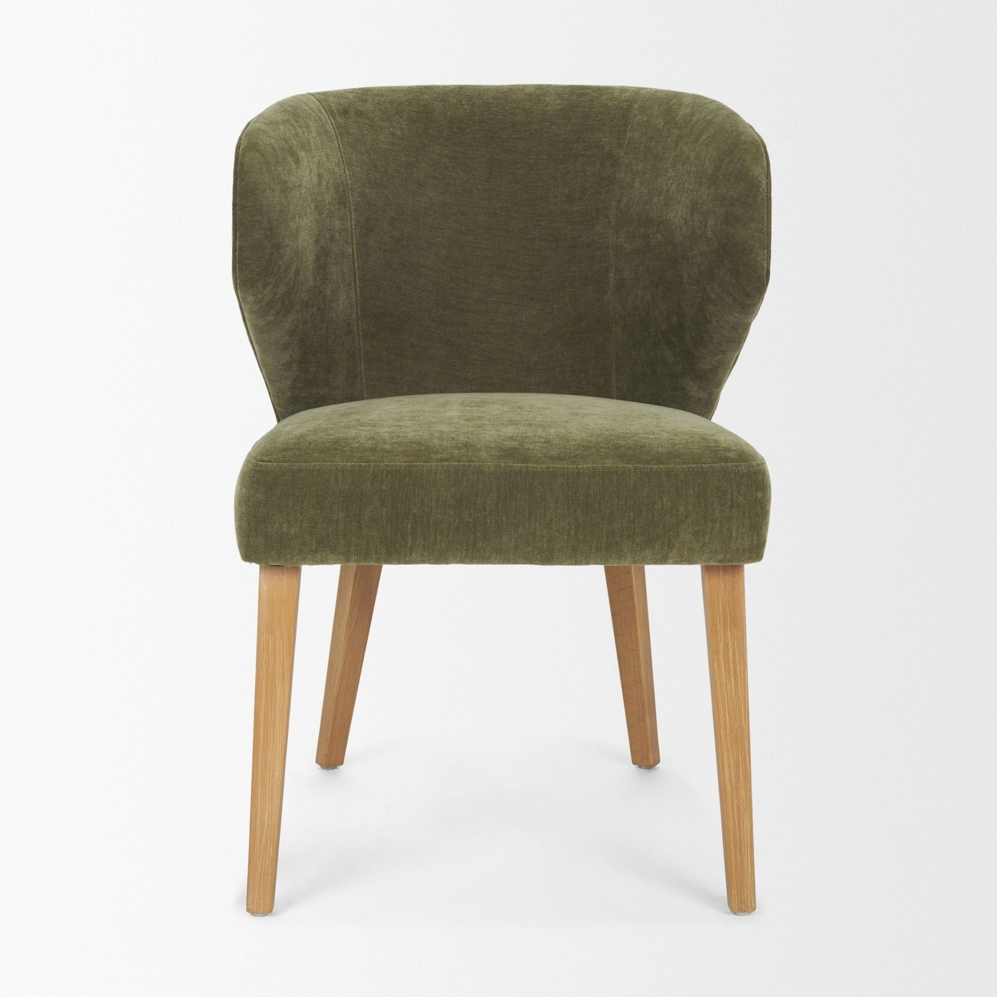 Niles Wingback VN Fabric Dining Chair Moss Olive