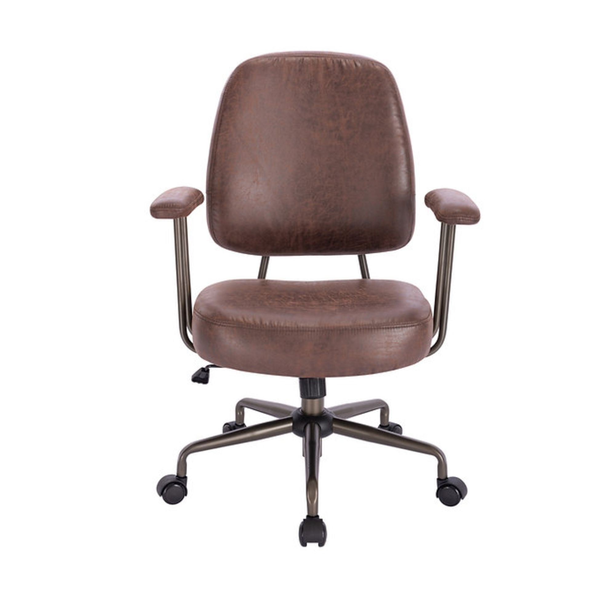 Elite Living Wellington Designer Office Chair in Coffee with padded seat and backrest, modern office furniture for home or workspace.