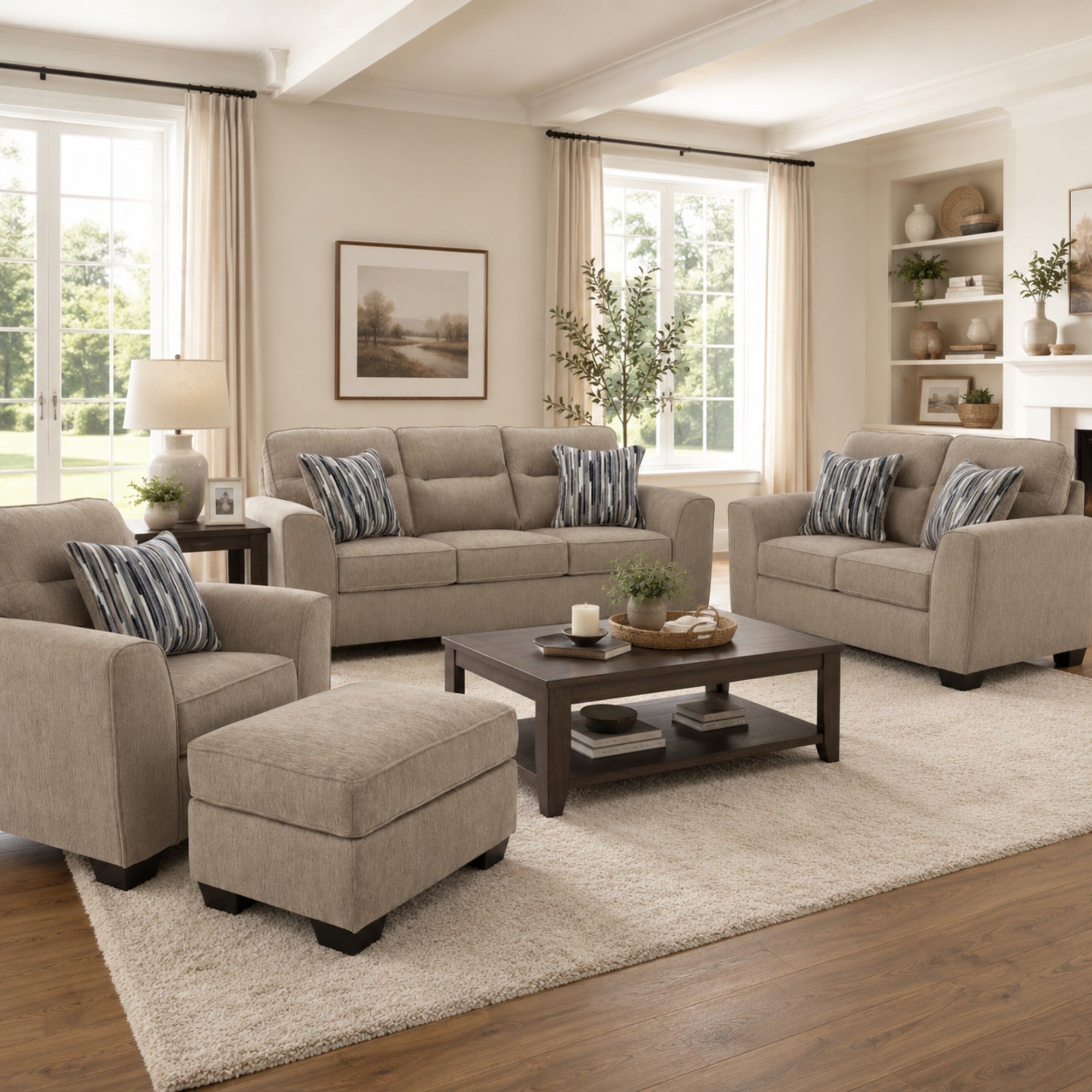 Otlen Sofa Set Mocha