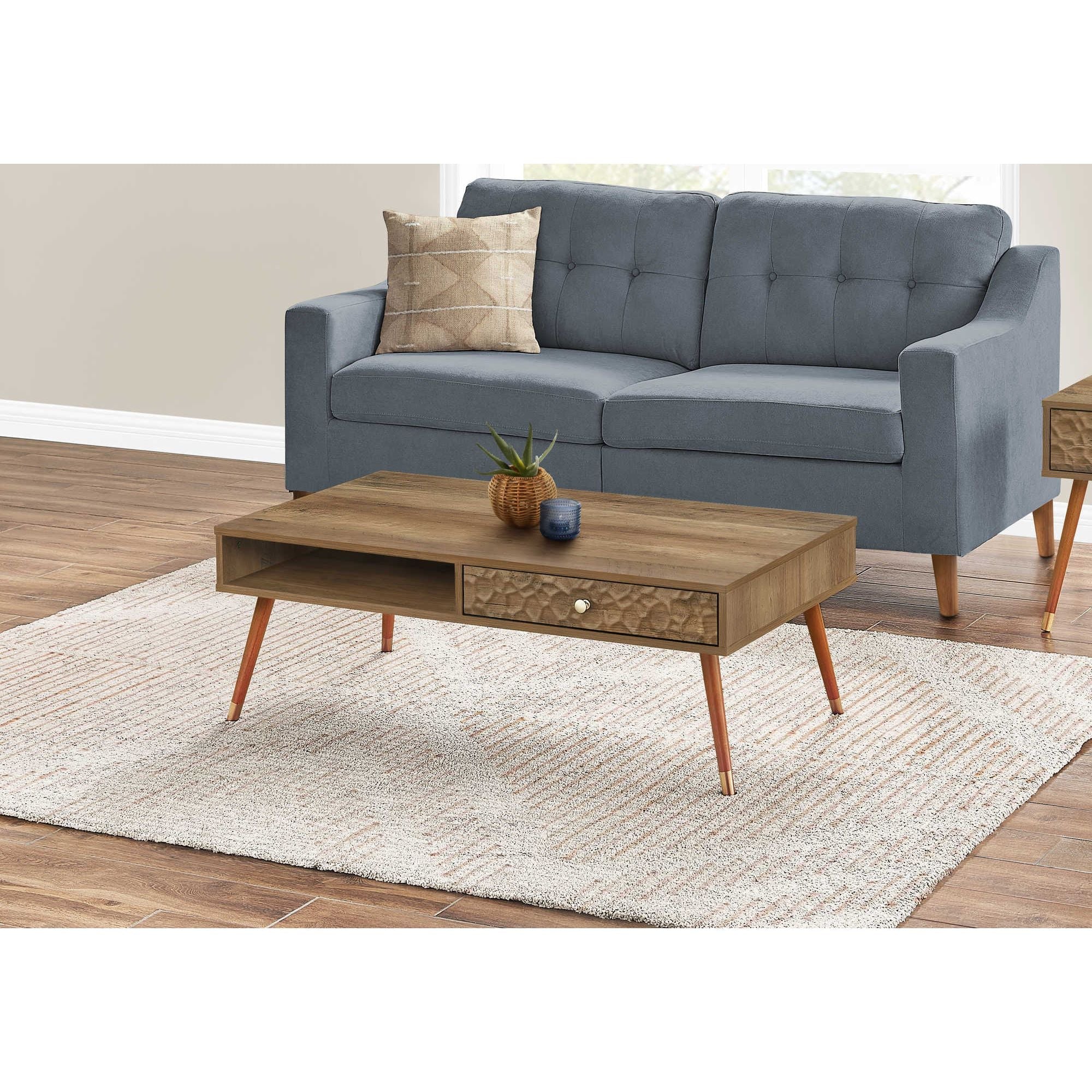 Contemporary Opulon coffee table by Monarch Specialties featuring a sleek wooden surface and modern design.
