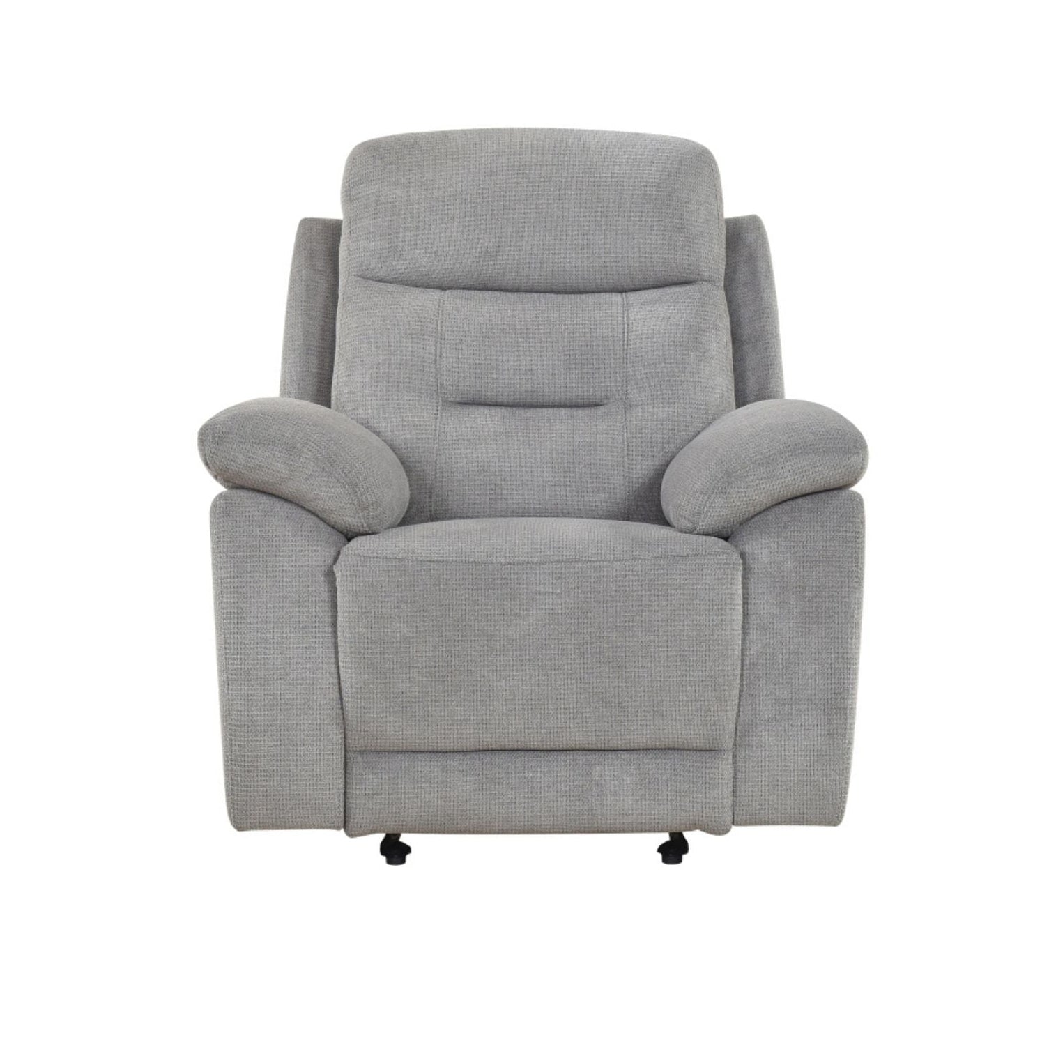 MAZ Perrin reclining chair with plush fabric upholstery and adjustable backrest for comfortable seating.