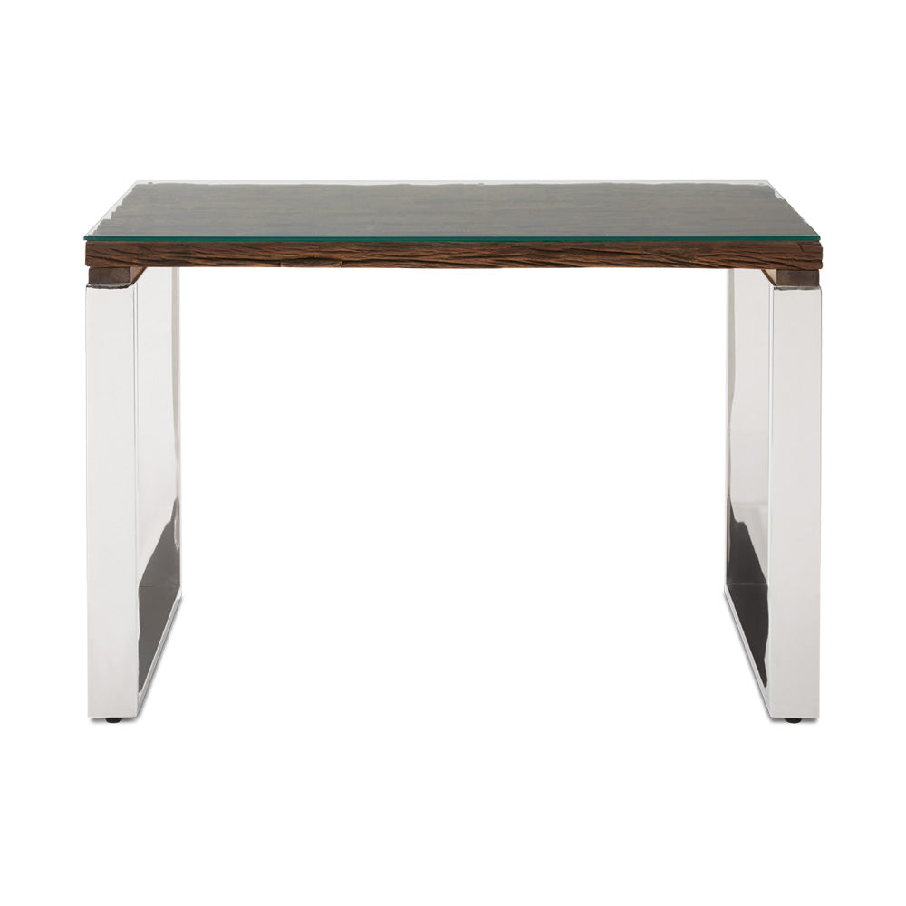 Pheobe Desk Wood Glass Top.