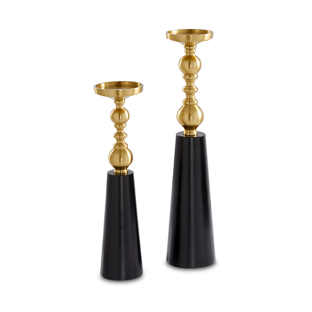 Rose Spool Pillar Candle Holders - Set of 2.