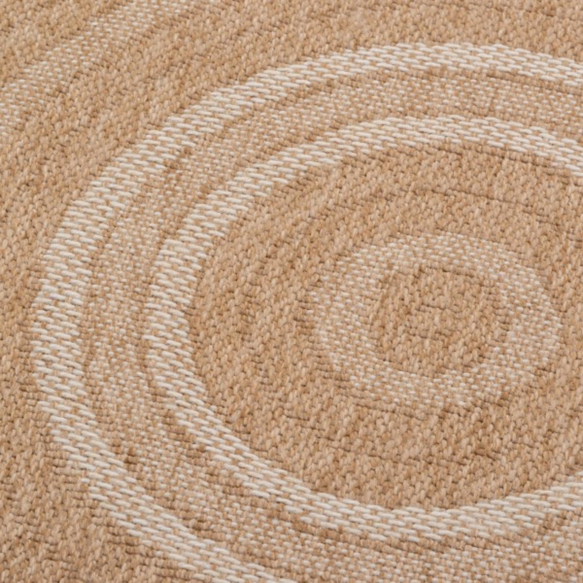 Avanos Indoor Outdoor Round Rug White Circle.