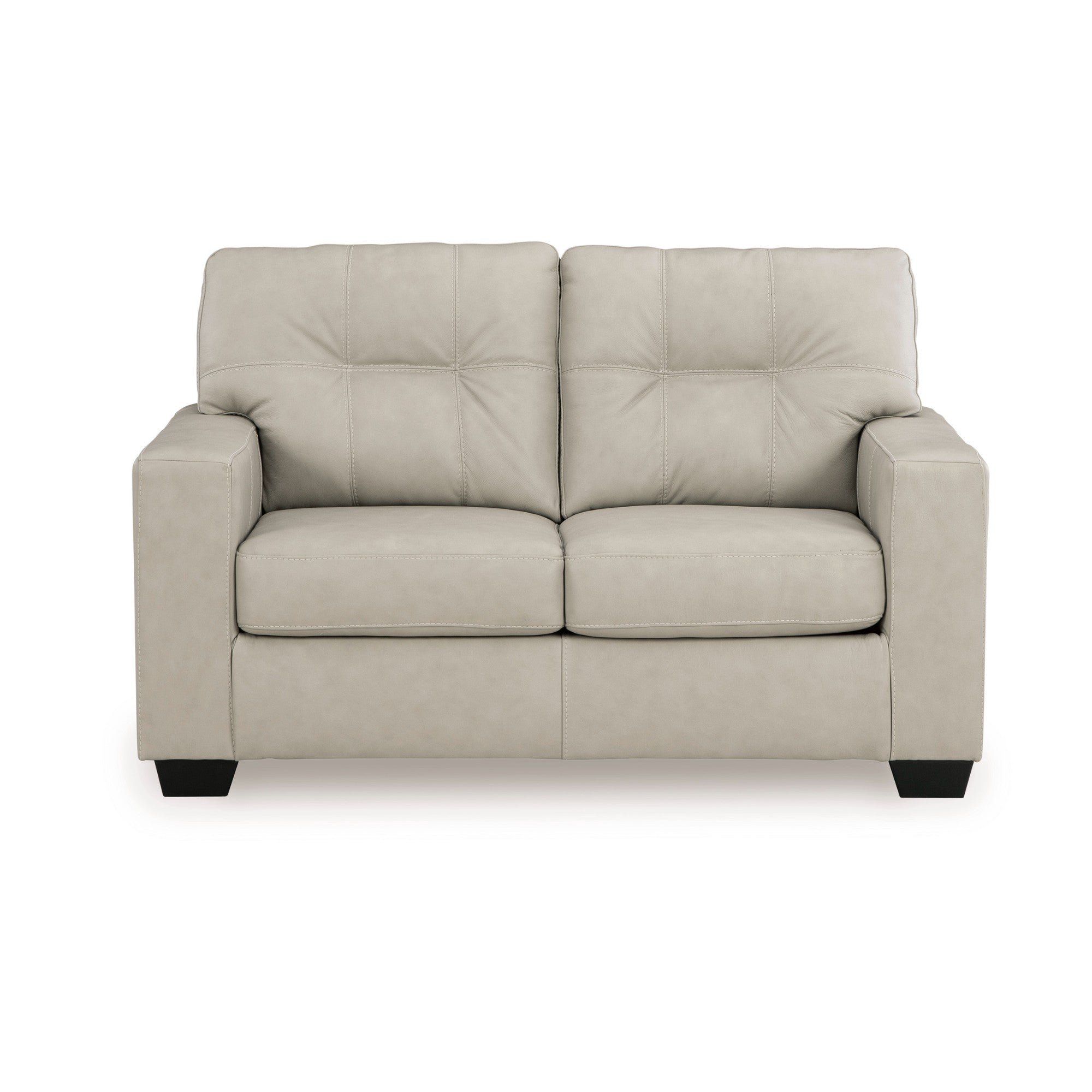 Santorine Leather Loveseat Beige