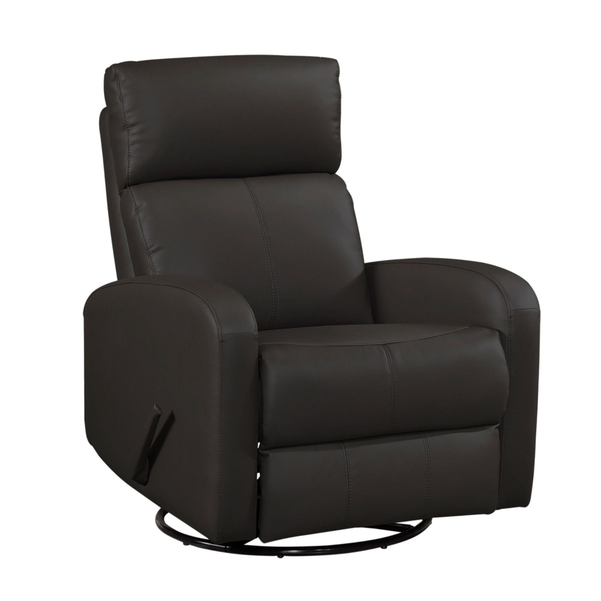 Swivel Glider Recliner Chair Sorrento Collection 8458BLK-1SW in Black