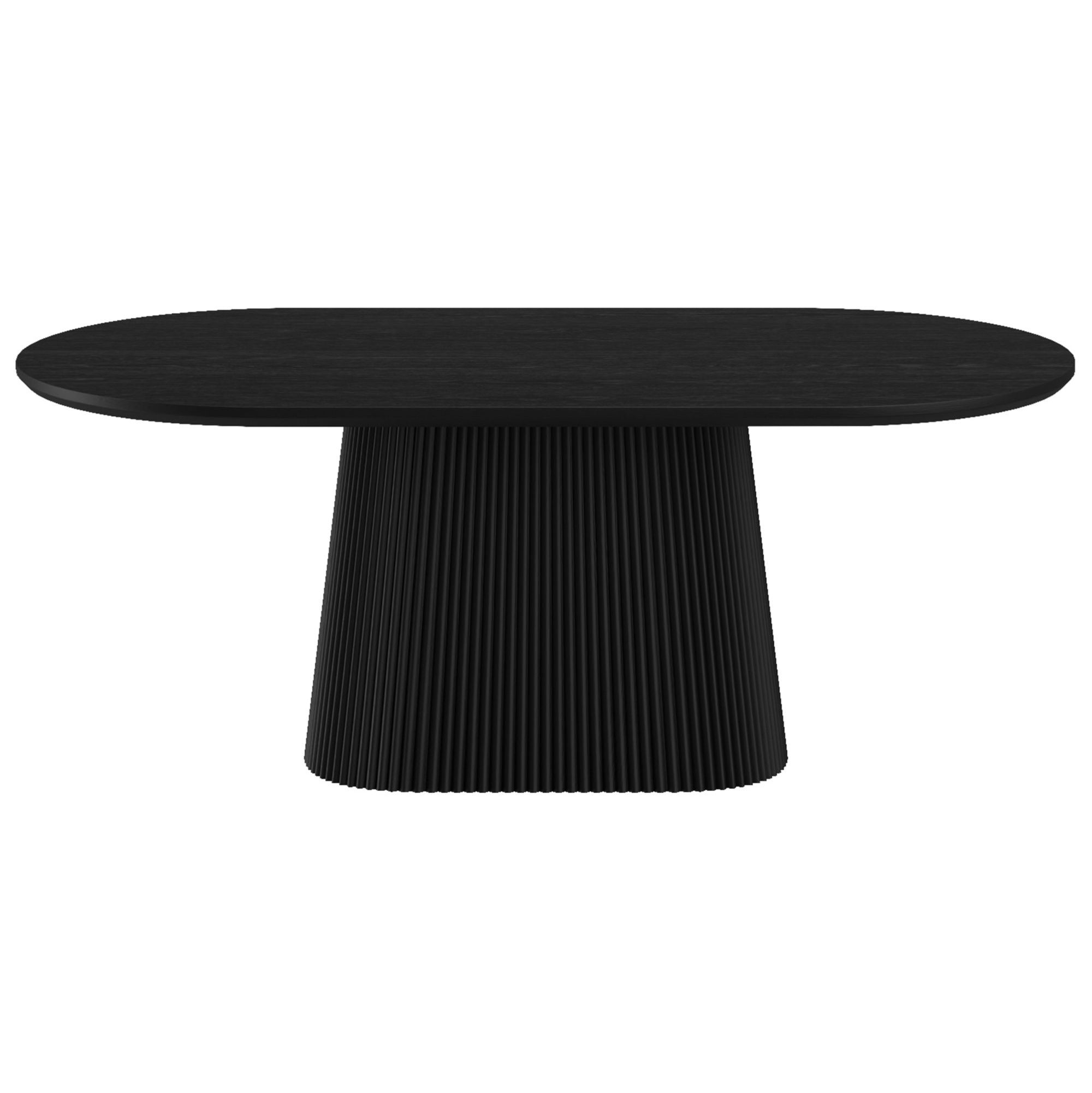 Tovas 79" Oval Dining Table in Black