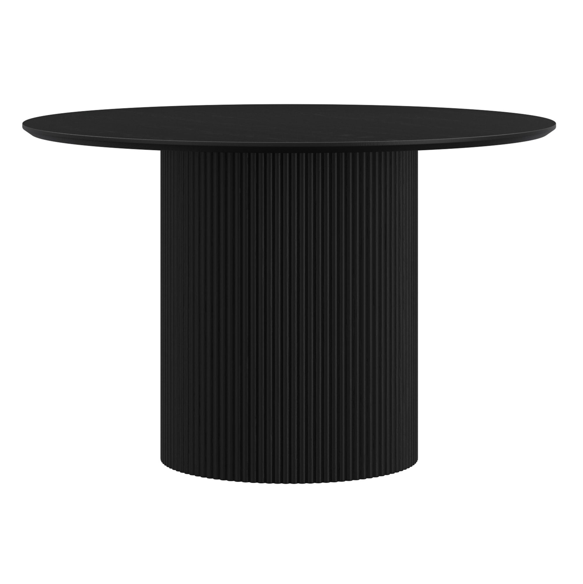 Tovas 47" Round Dining Table in Black
