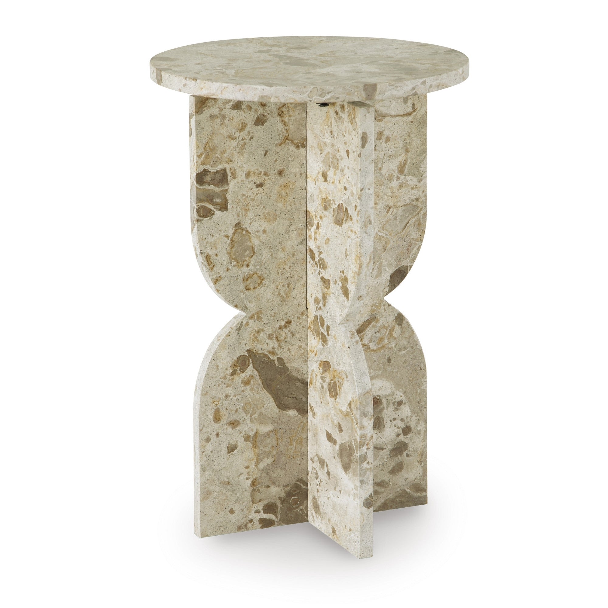 Treygan Marble Accent Table Beige