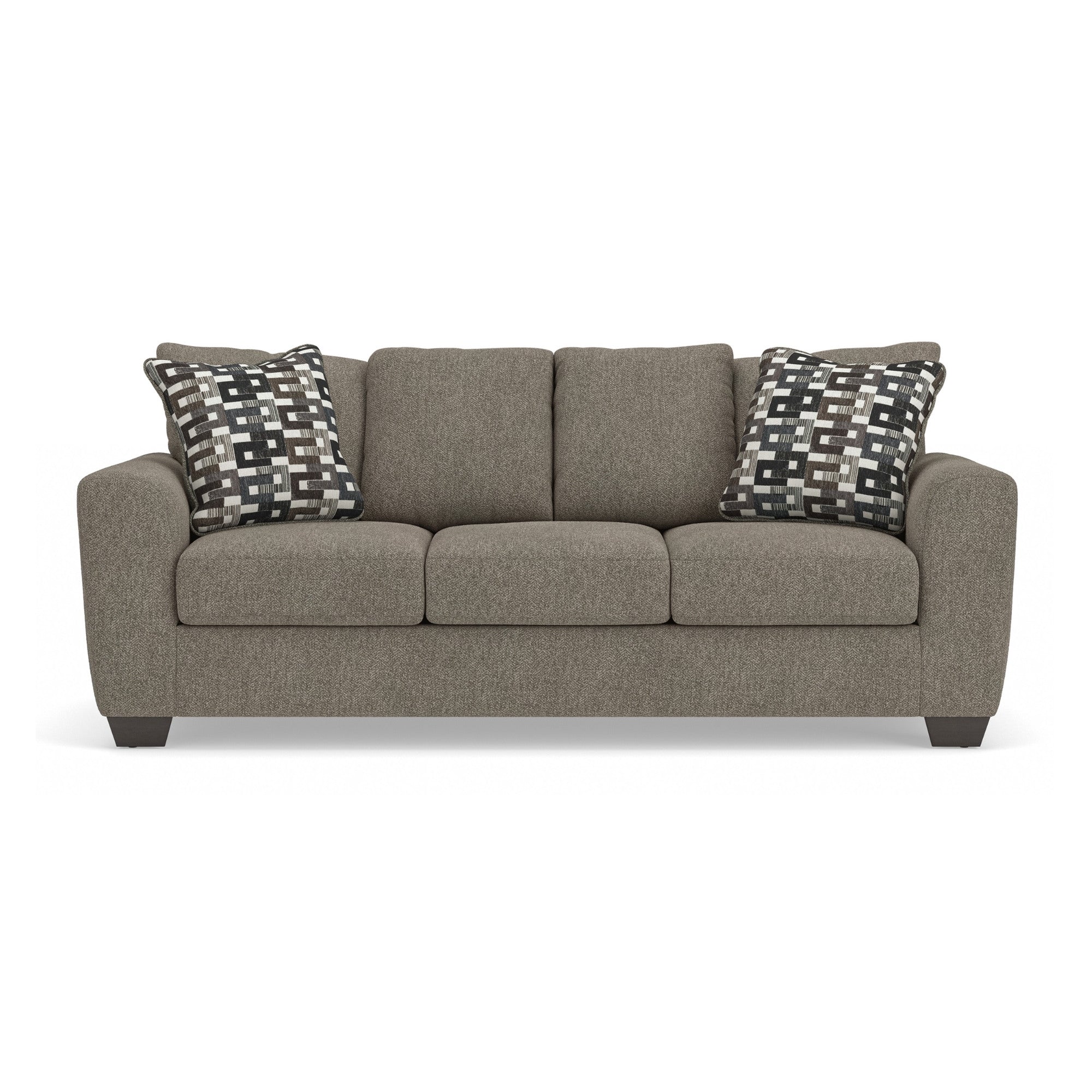 Triston-Peaks Sofa in Suede