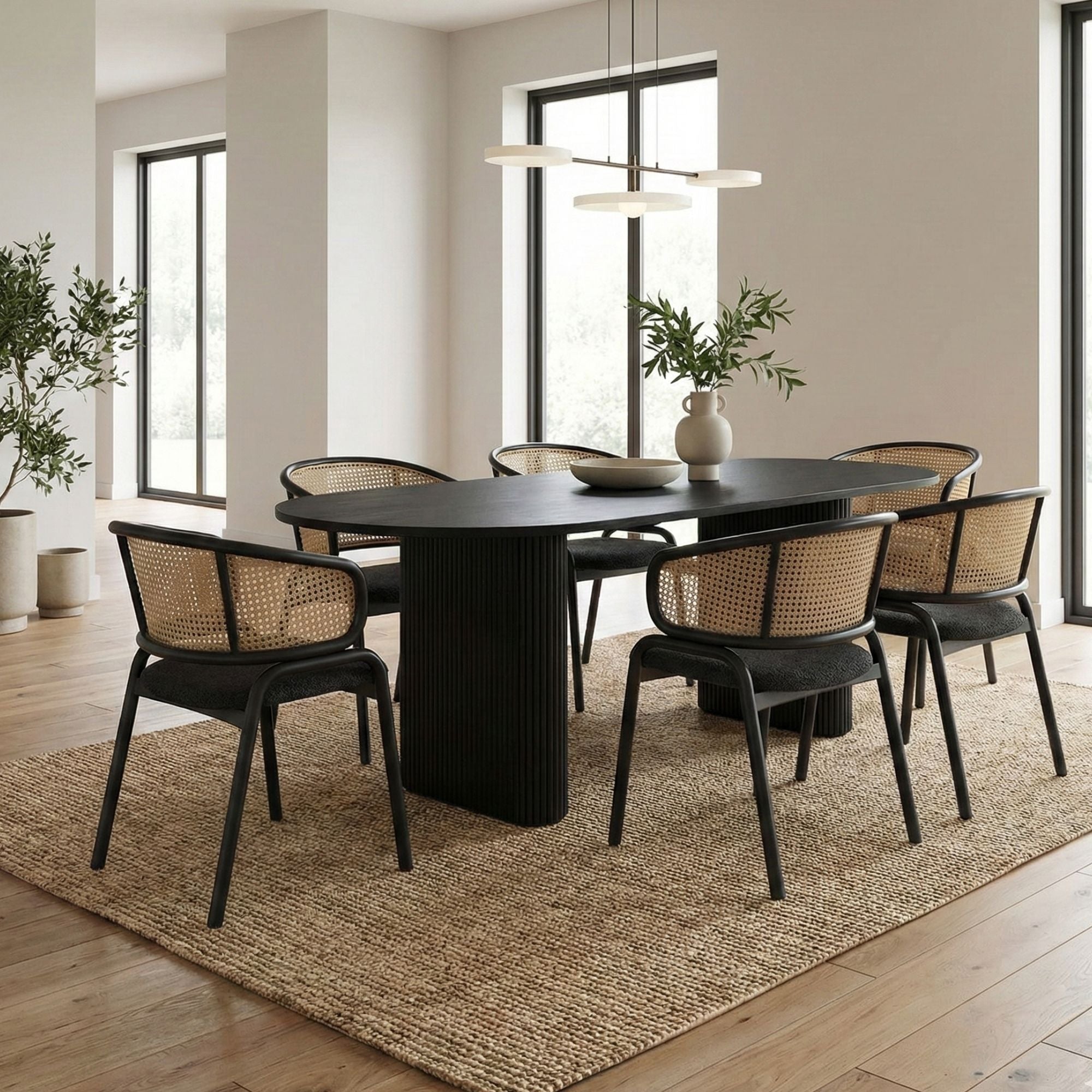 Welsh & Bali 7 PC Oval Dining Table Set | CastleUp Experience Centre
