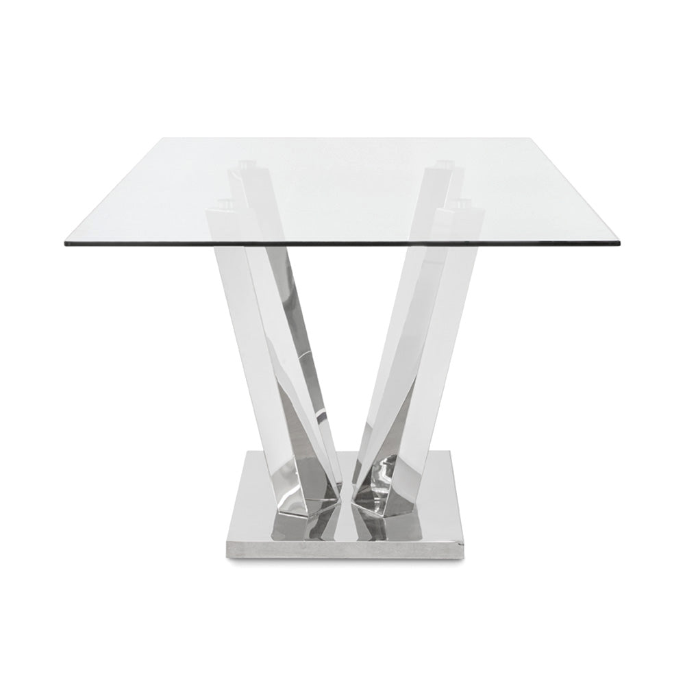 Yvon Glass Dining Table - 79".