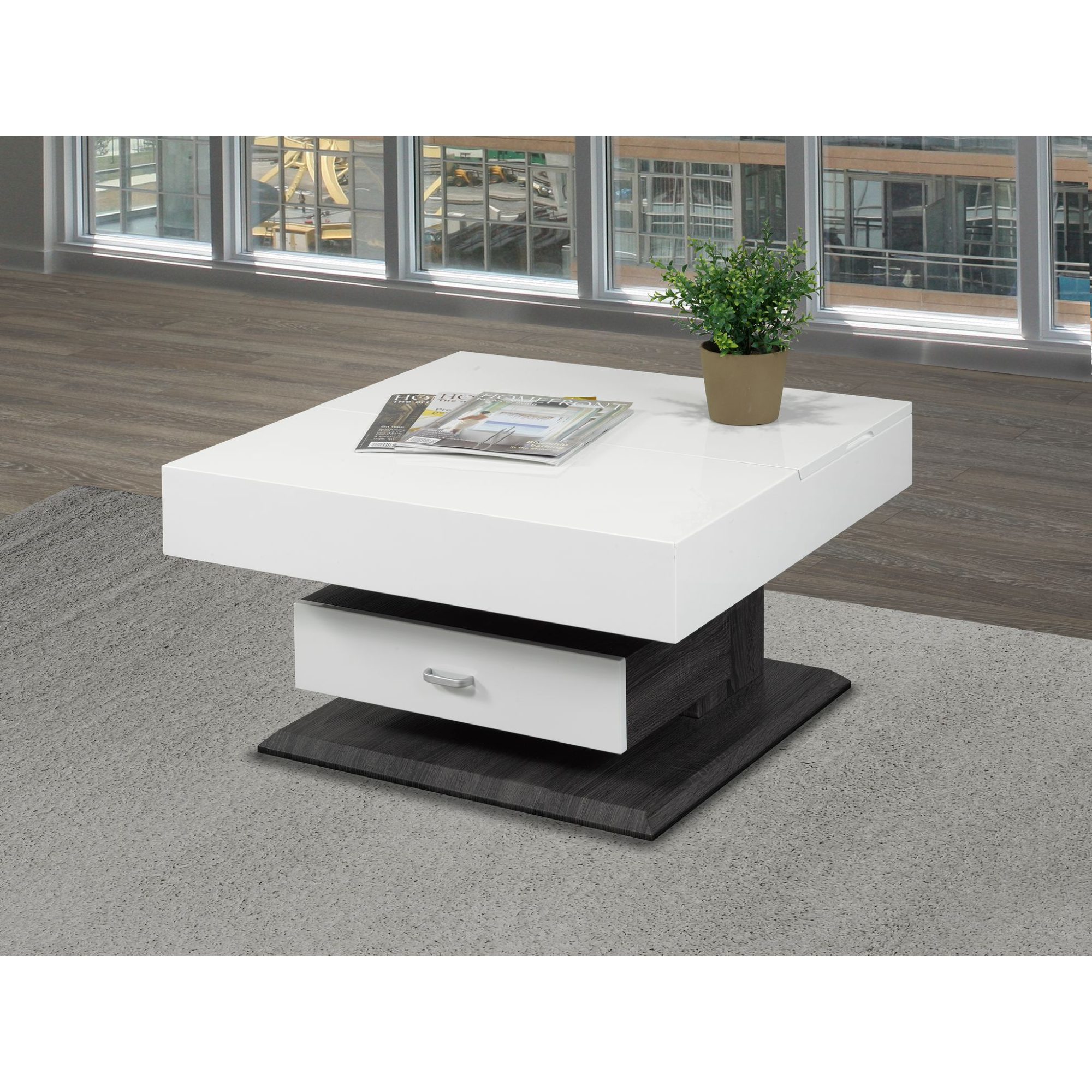Coffee Table in White /Grey 226-02.