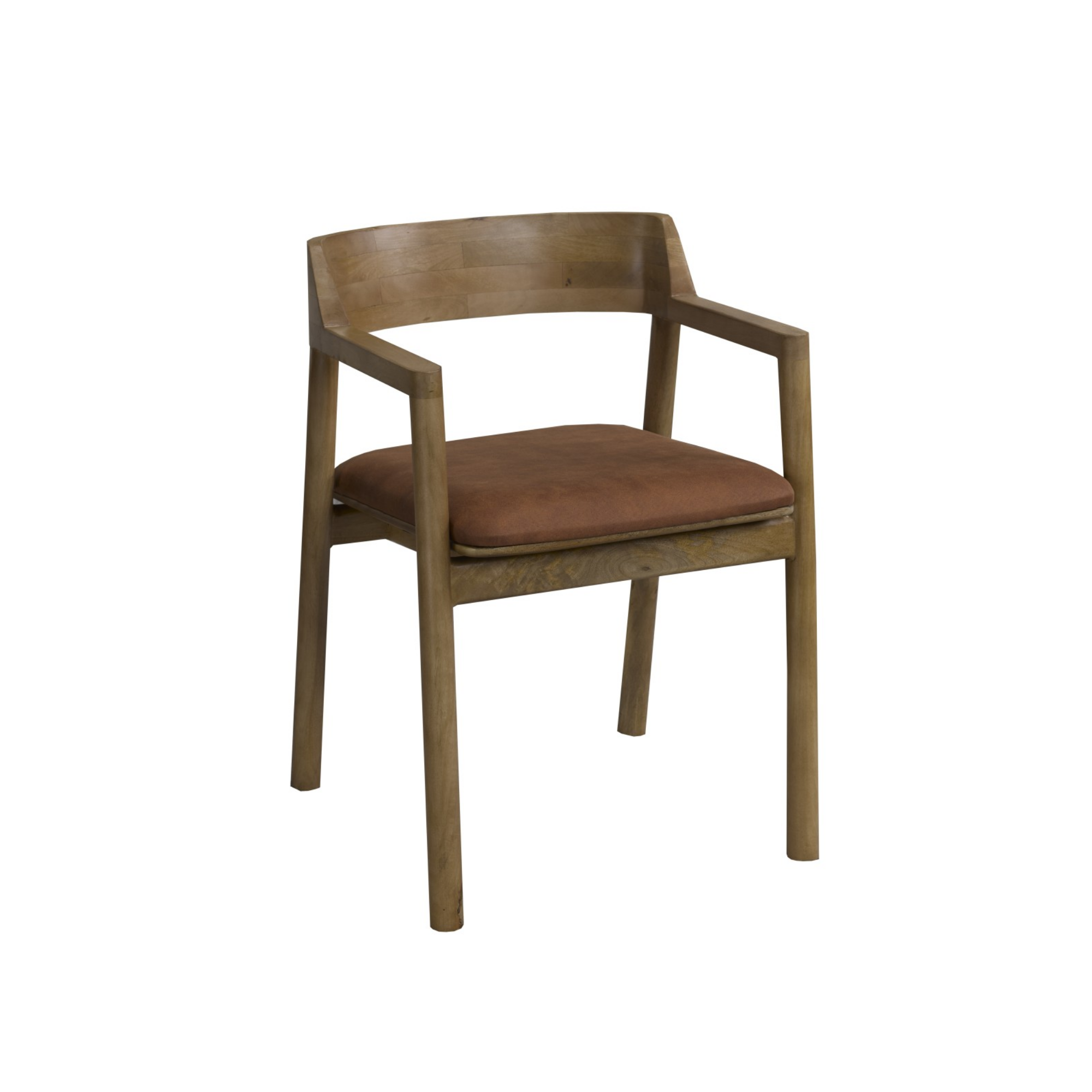 White wash Brassex dining chair with wooden legs and cushioned seat, modern and stylish for dining room decor.