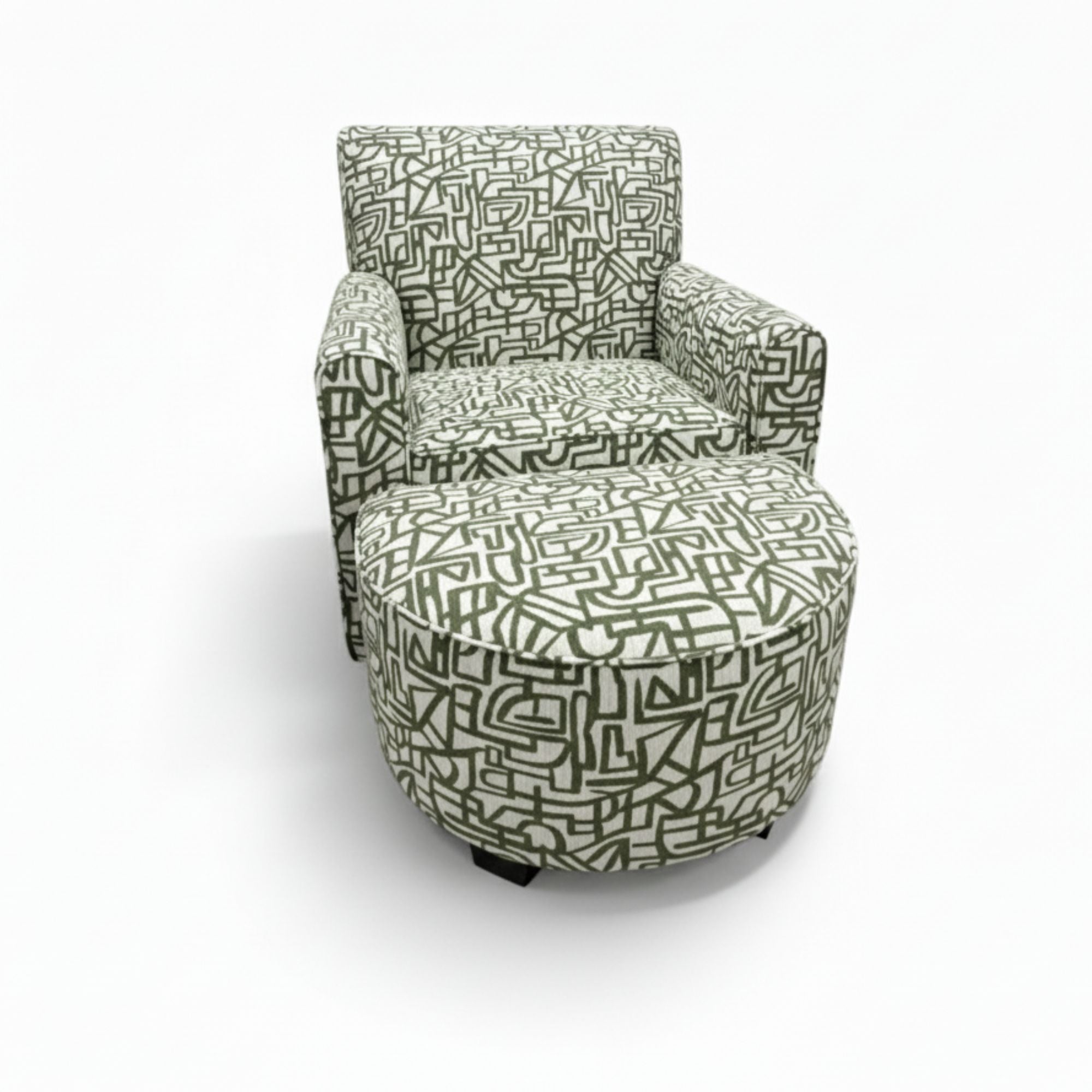 Canadian Made Maze Lounge Chair + Ottoman Set | CastleUp Experience Centre