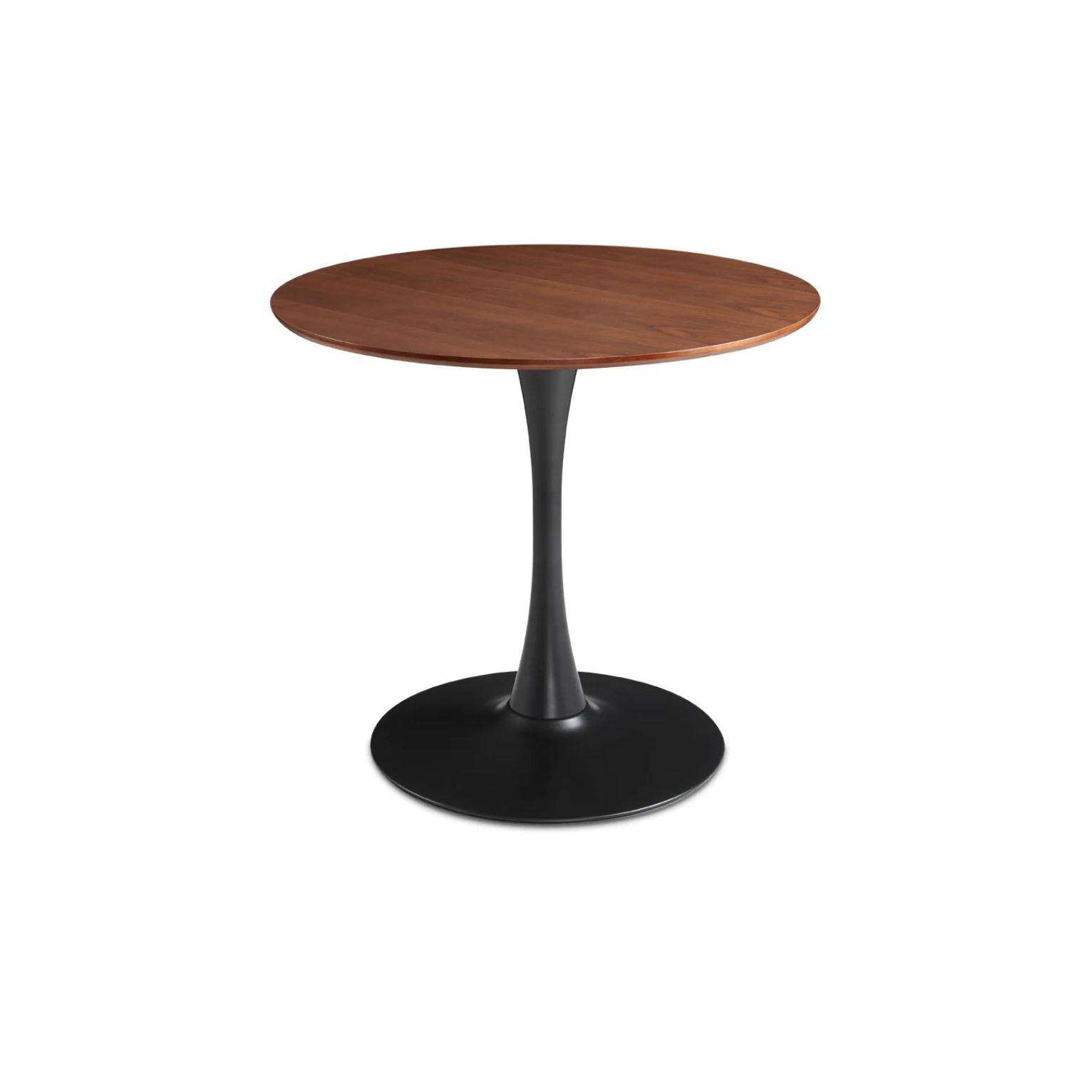 Xcella Tulip Oak Top Dining Table Set with ivory wood table and two matching chairs in a modern dining room setting