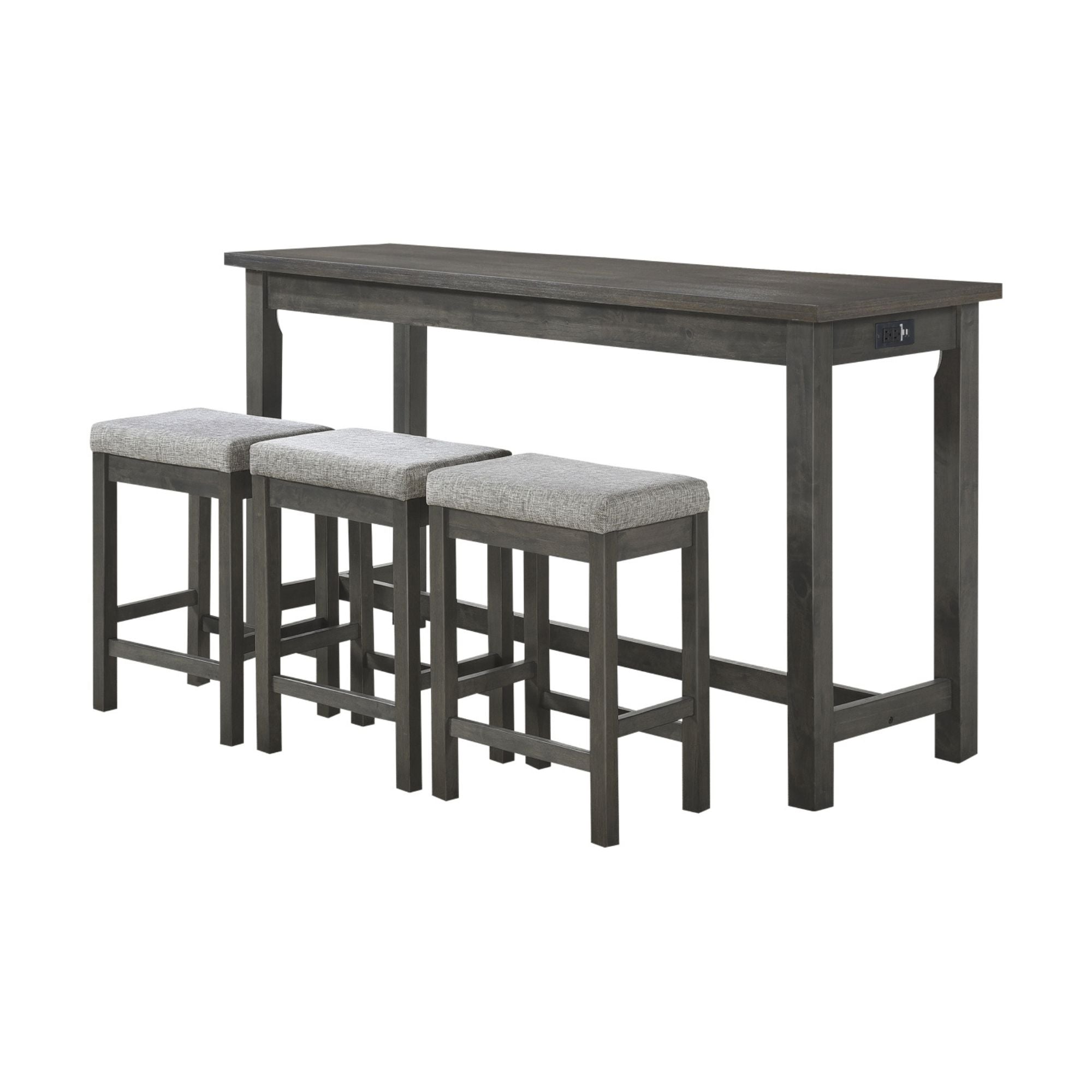 Connected Collection 4pc Pack Counter Height Set 5713GY | CastleUp Experience Centre