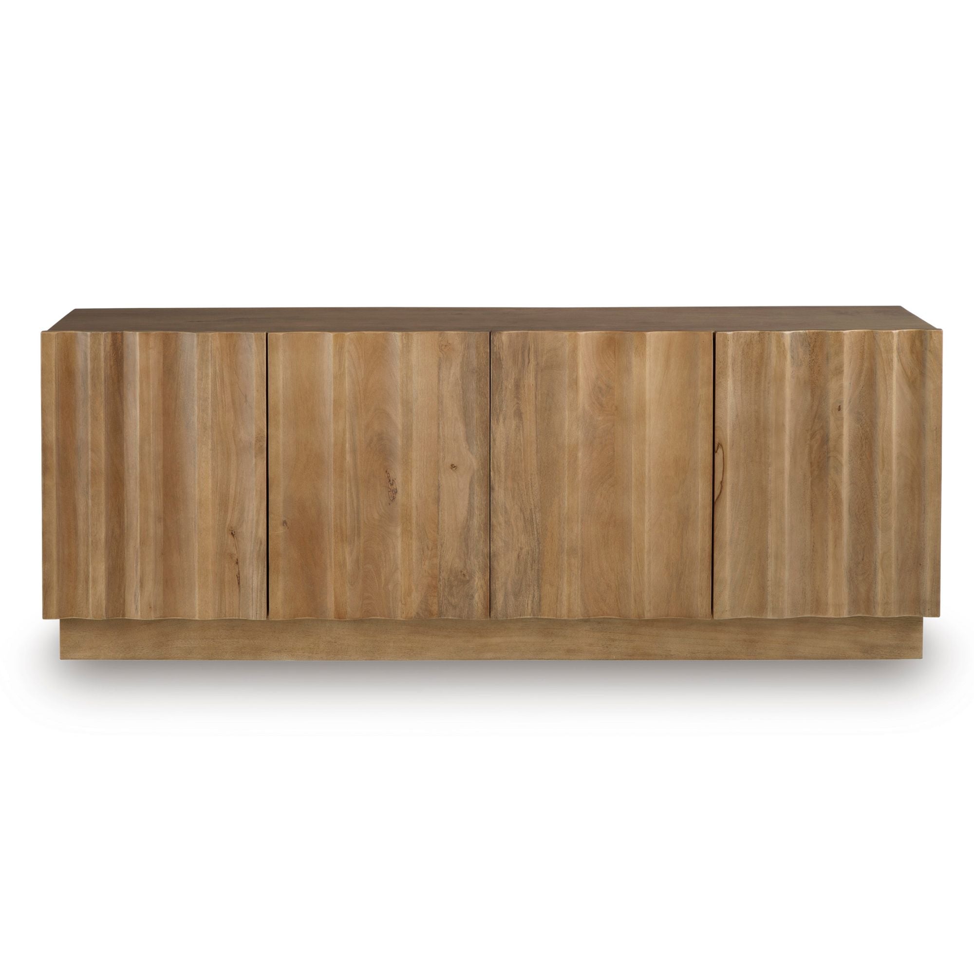 Signature Design by Ashley Timkins Accent Cabinet sideboard with wood finish and stylish storage compartments.