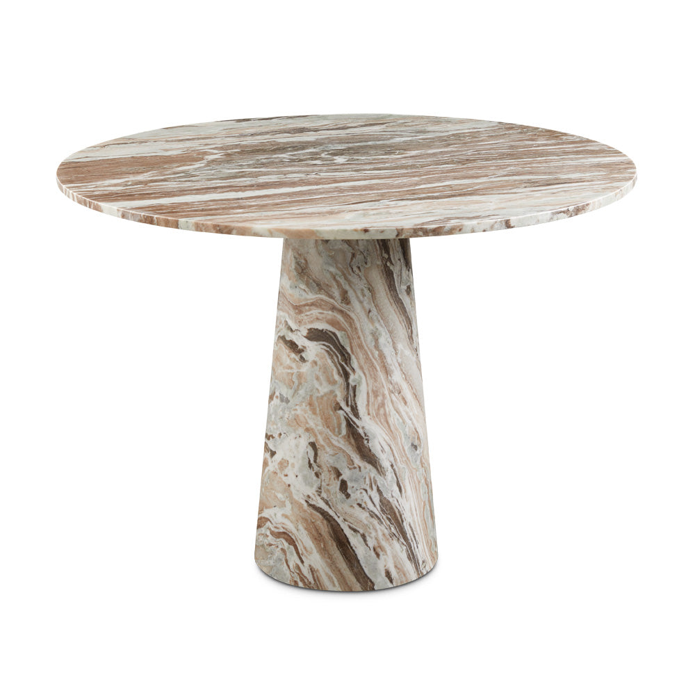 Xcella Belinda marble dining table with sleek design and sturdy legs, ideal for modern dining rooms.