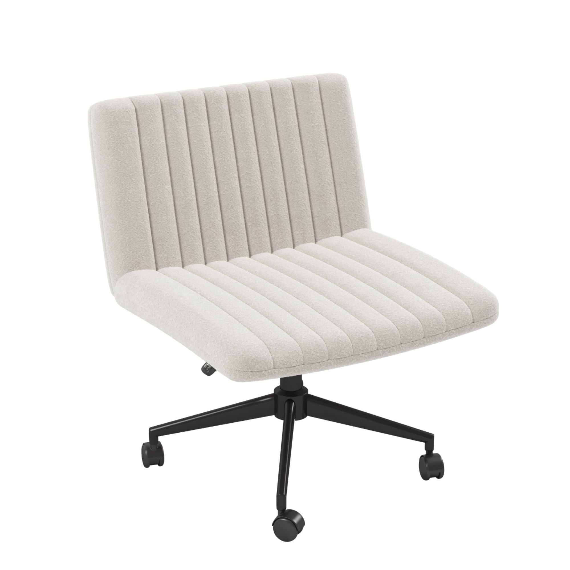 White Brassex Office Chair with ergonomic design and adjustable features, shown from a side view.