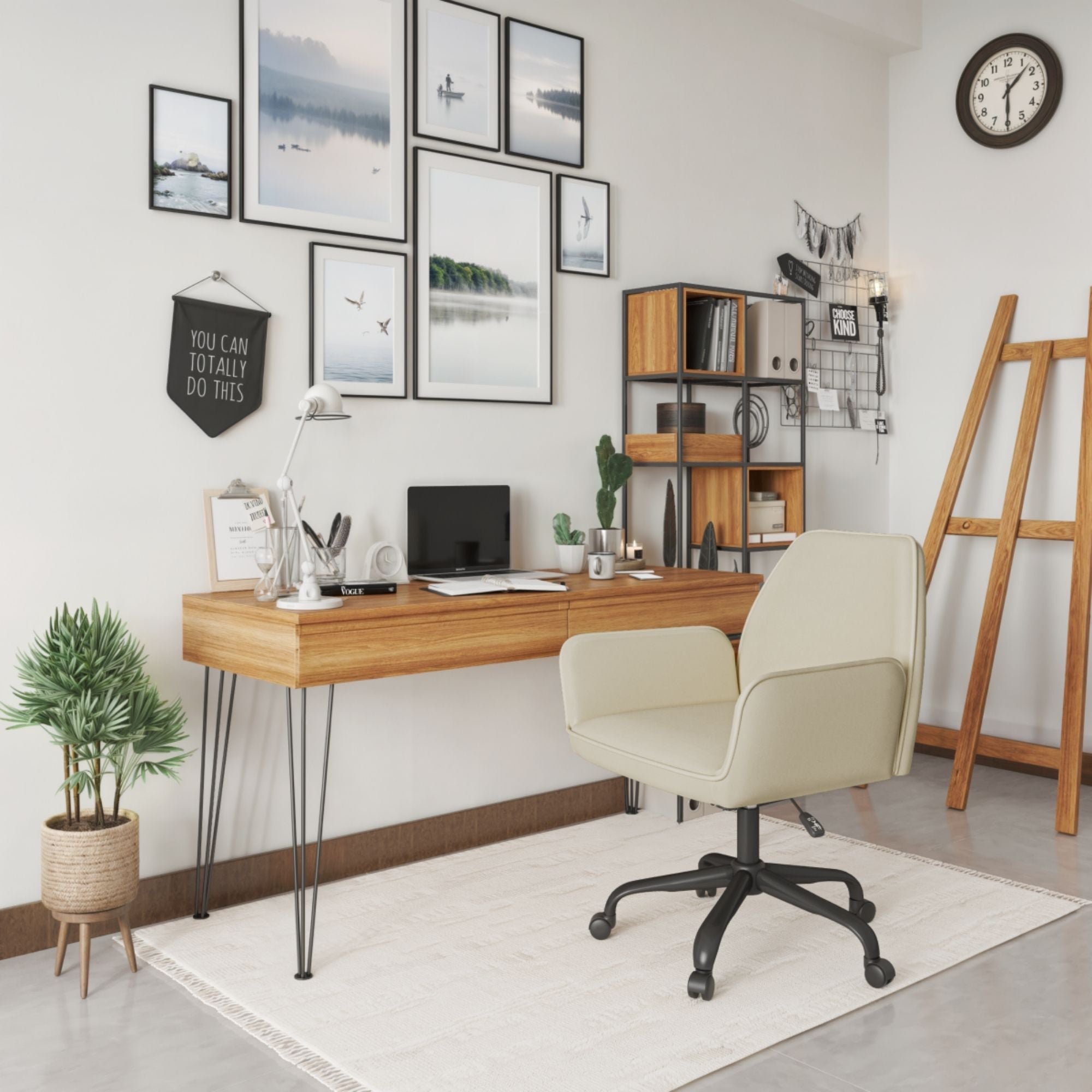 Office Chair in Beige 10033 | CastleUp Experience Centre Online Furniture