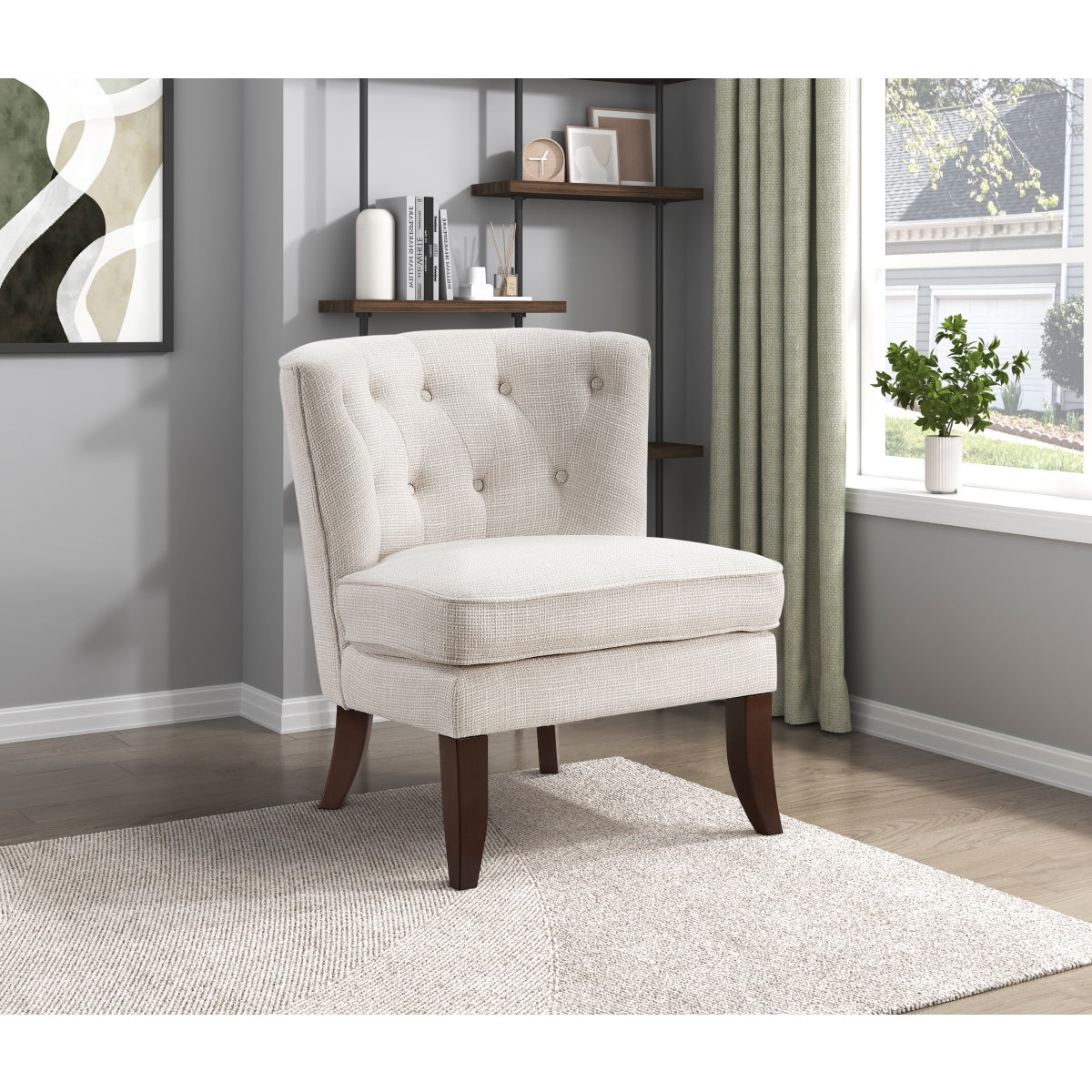 Melrose Collection Accent Chair in Beige | CastleUp Experience Centre Online Furniture