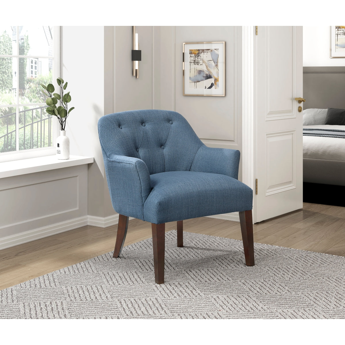 Rebecca Collection Accent Chair in Blue | CastleUp Experience Centre Online Furniture